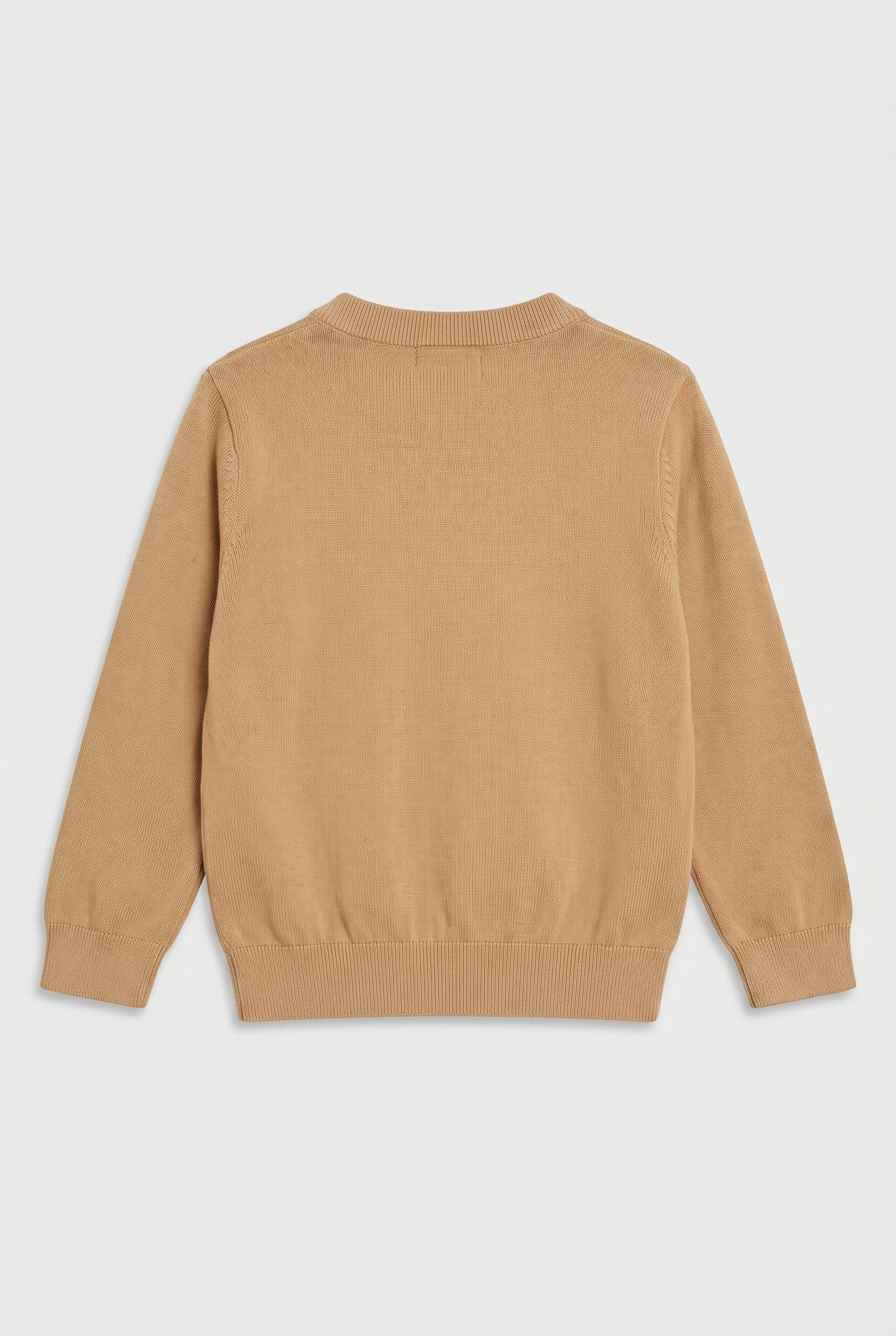 BOYS QUILTED MONOGRAM SWEATER SANDY BEIGE 3