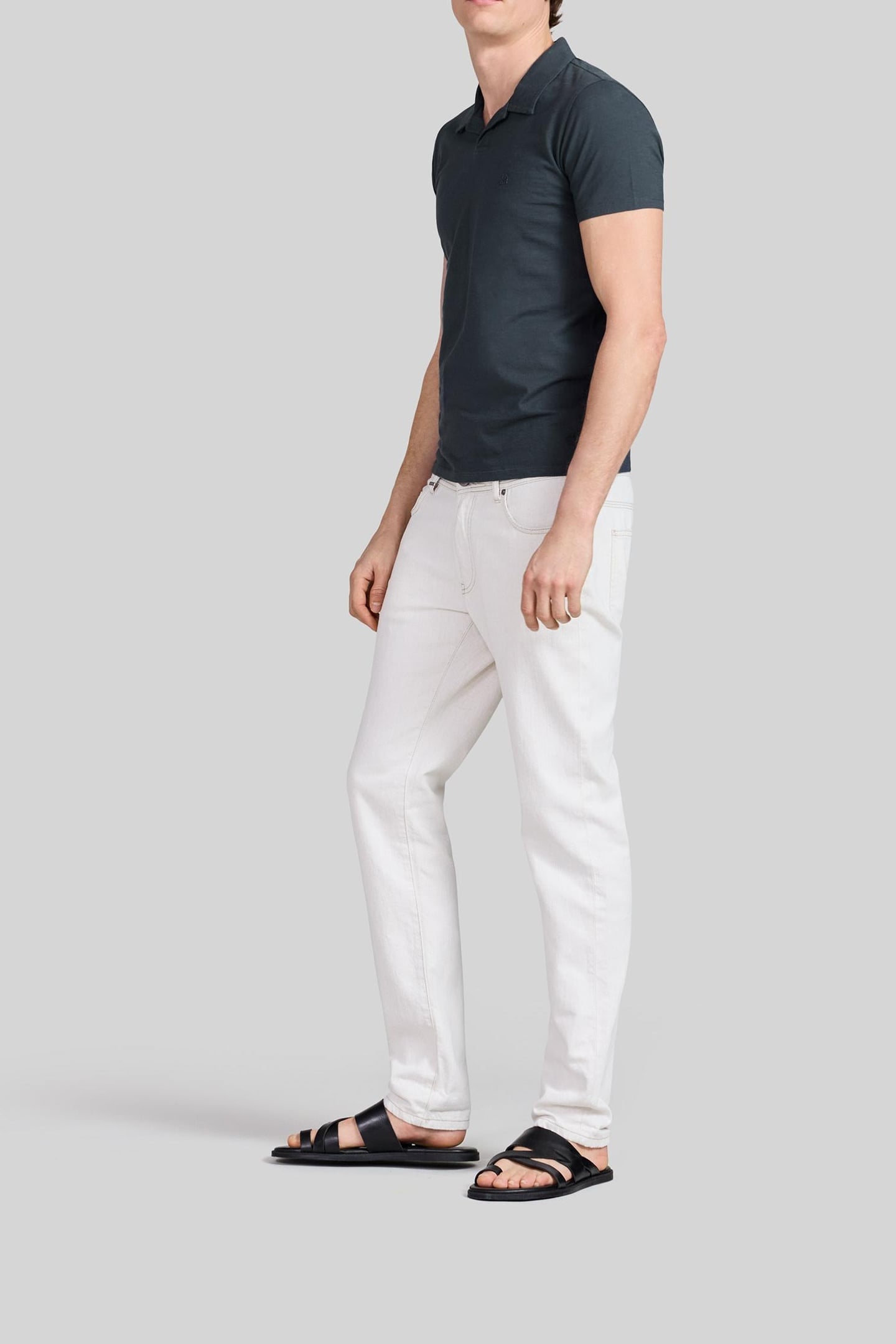 SLATE ORGANIC SLUB COTTON ESSENTIAL T-SHIRT 3