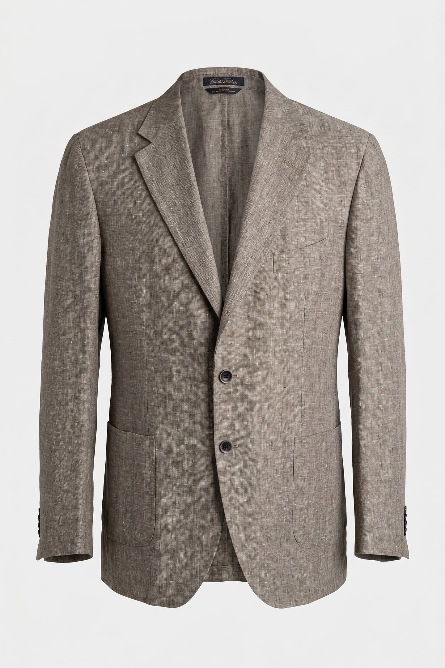 JACKET REGULAR LINING LINEN LIGHT BROWN 5