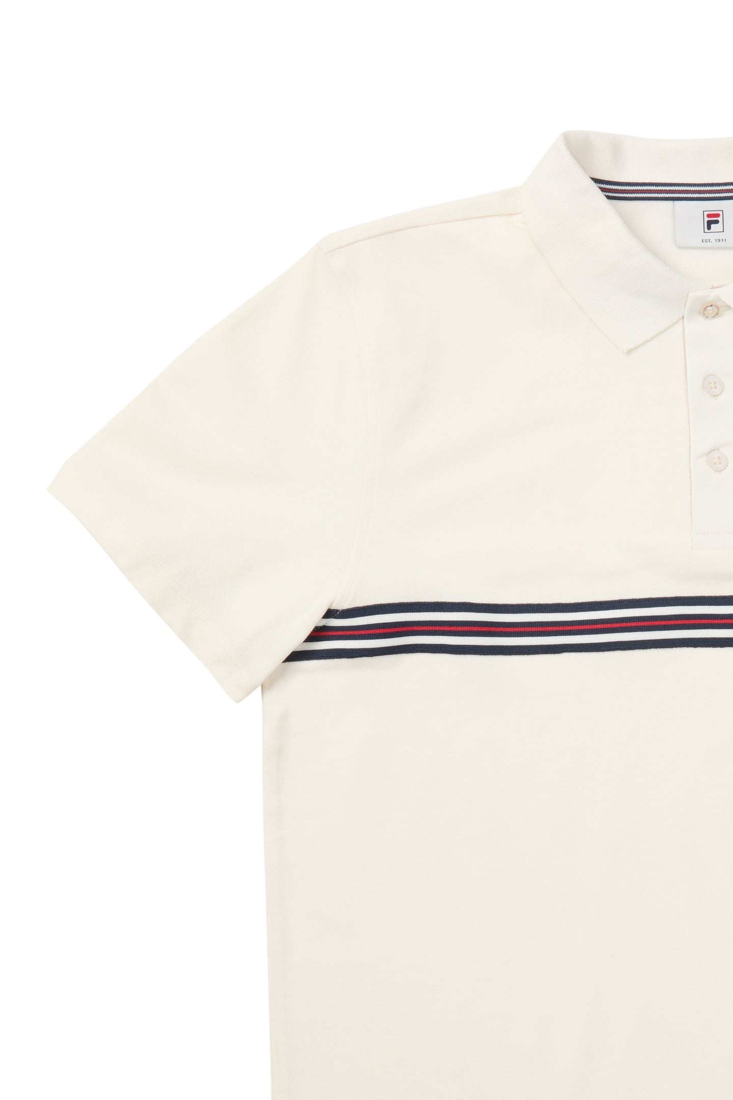 DIECIMO REGULAR HERITAGE TAPE POLO SHIRT EGRET 7