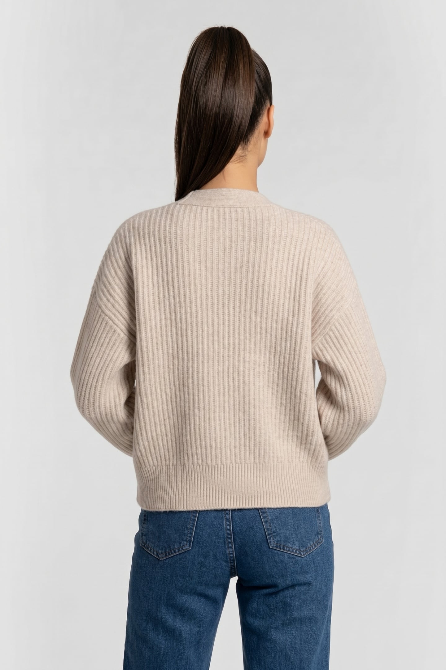 VNECK CARDIGAN BARLEY 2