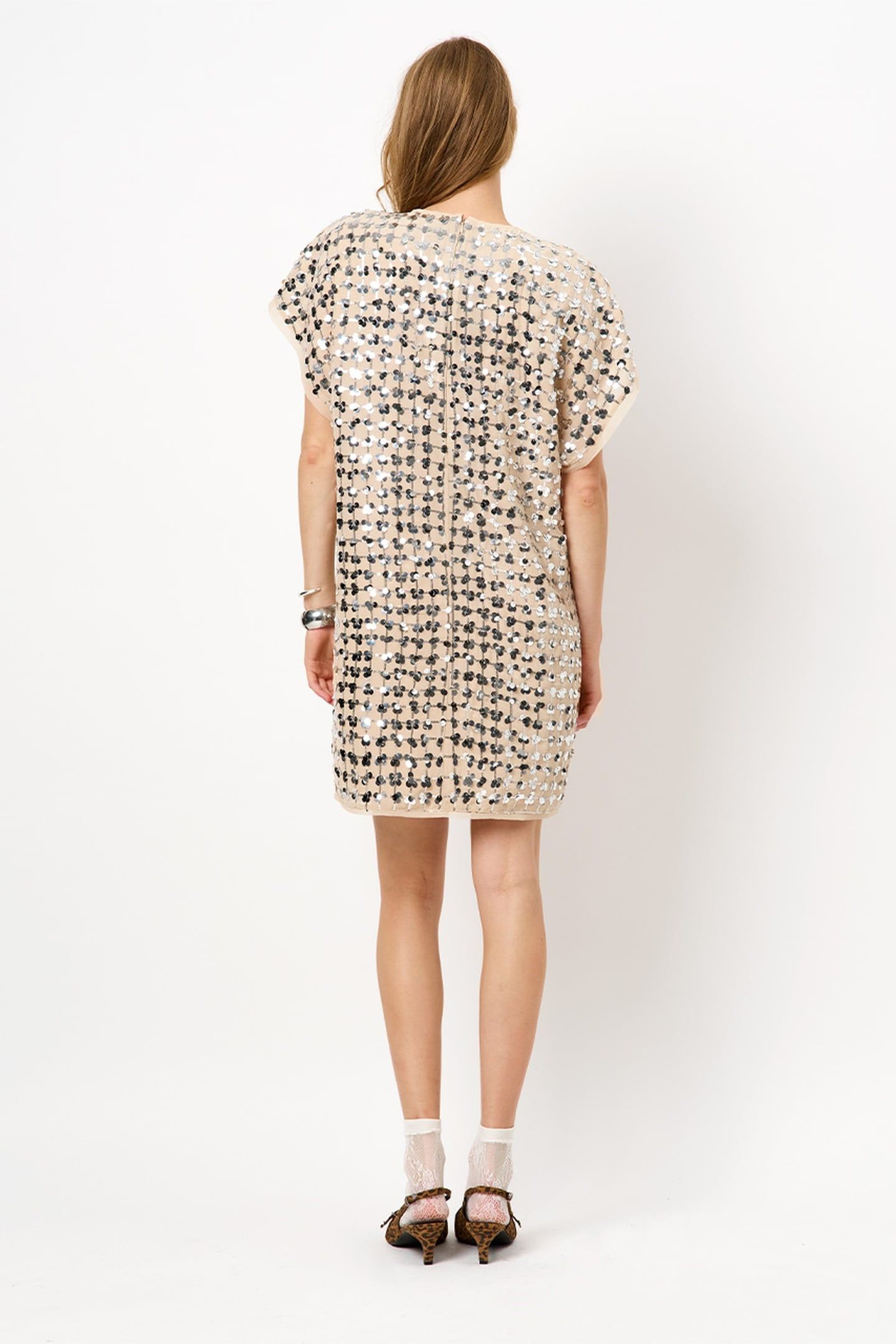 BADLER SEQUINED DRESS SILVER 2