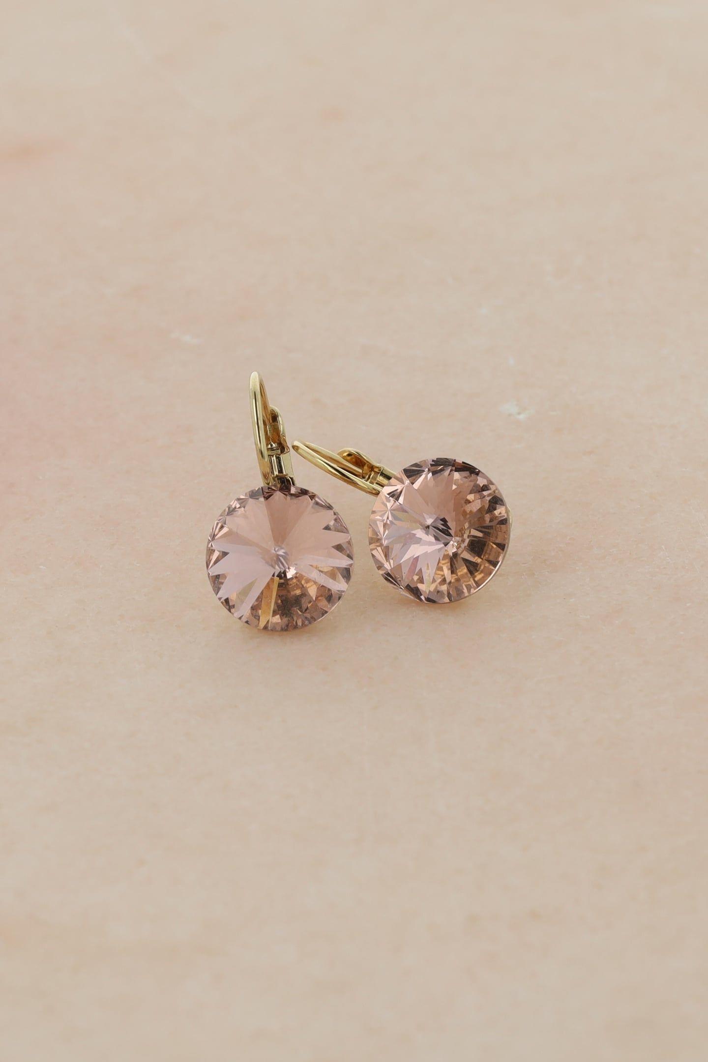 CLASSIC DISC EARRINGS BLUSH ROSE 4