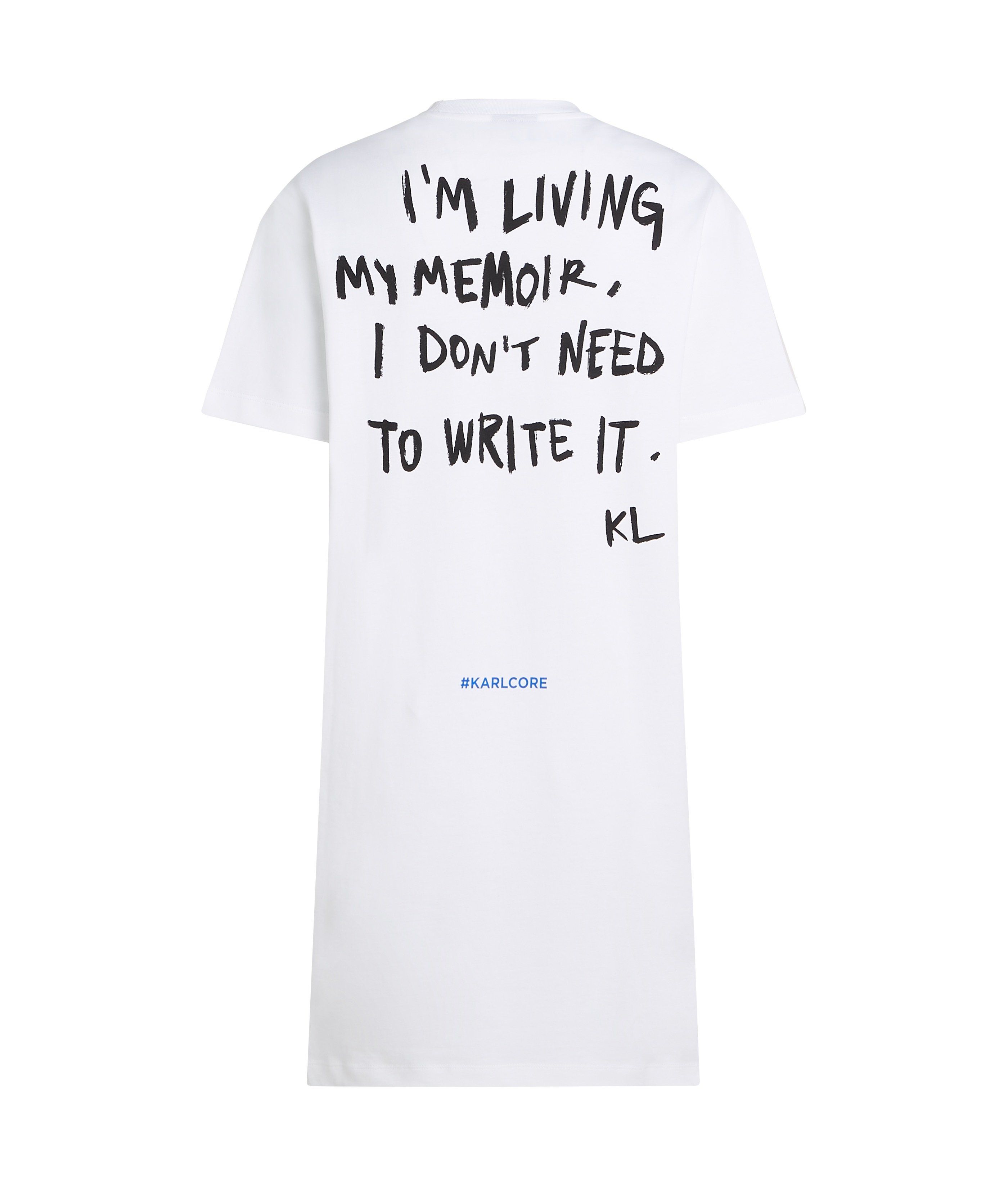 KLJ KARLISM TEE DRESS WHITE 4