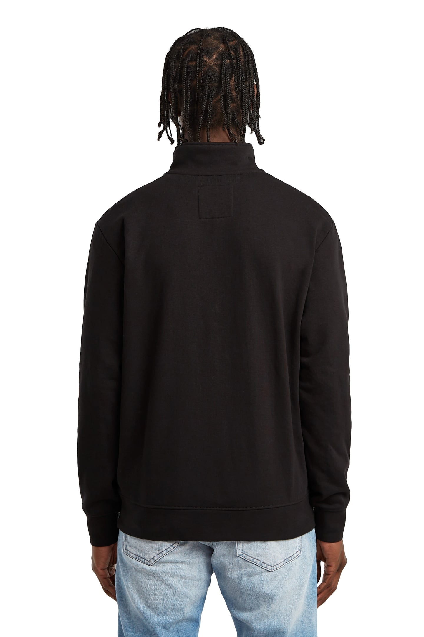 HALF ZIP SWEATER LABEL BADGE BLACK 4