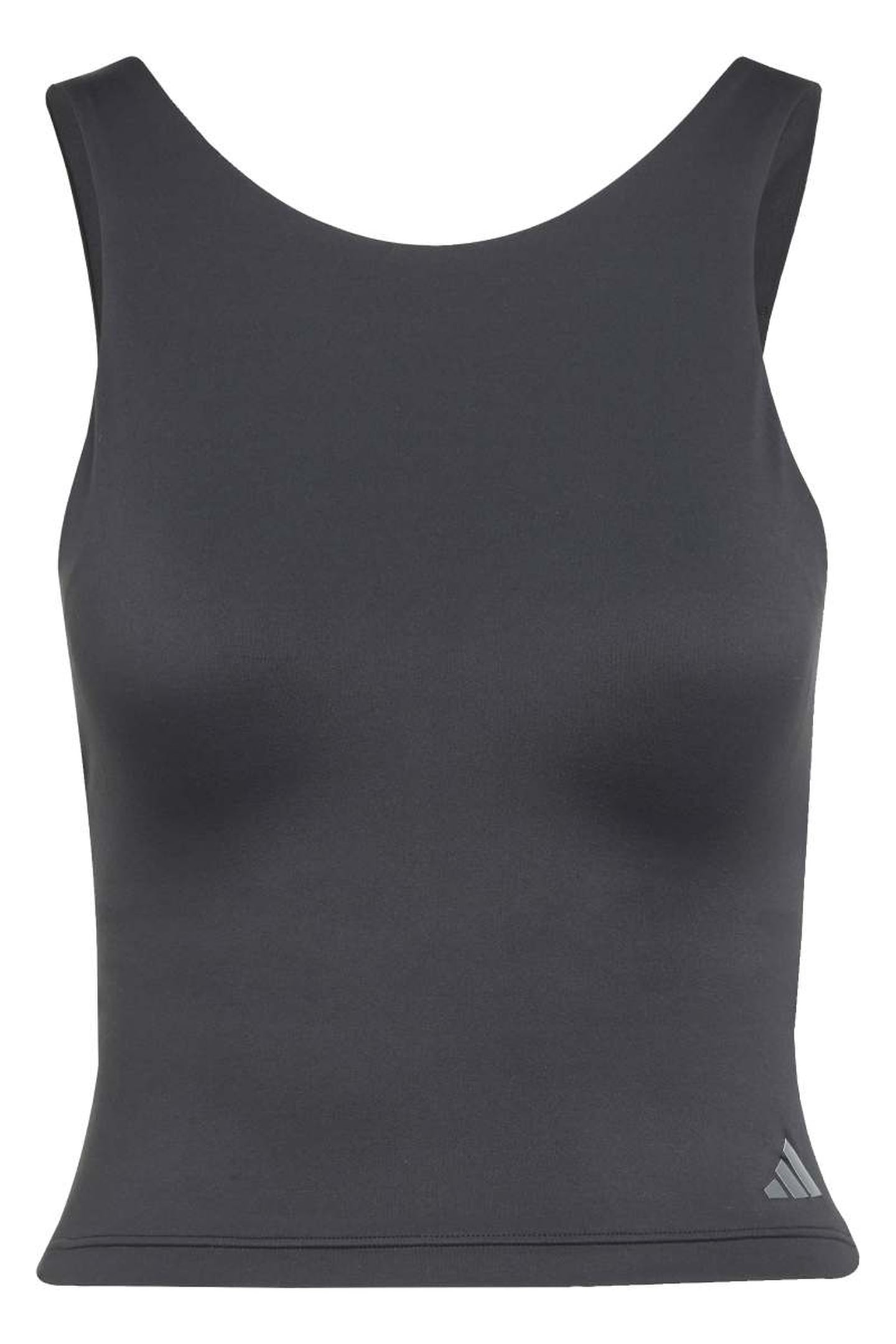 PERFORMANCE YOGA CROPPED TANK WITH INNER SHELF BLACK 3