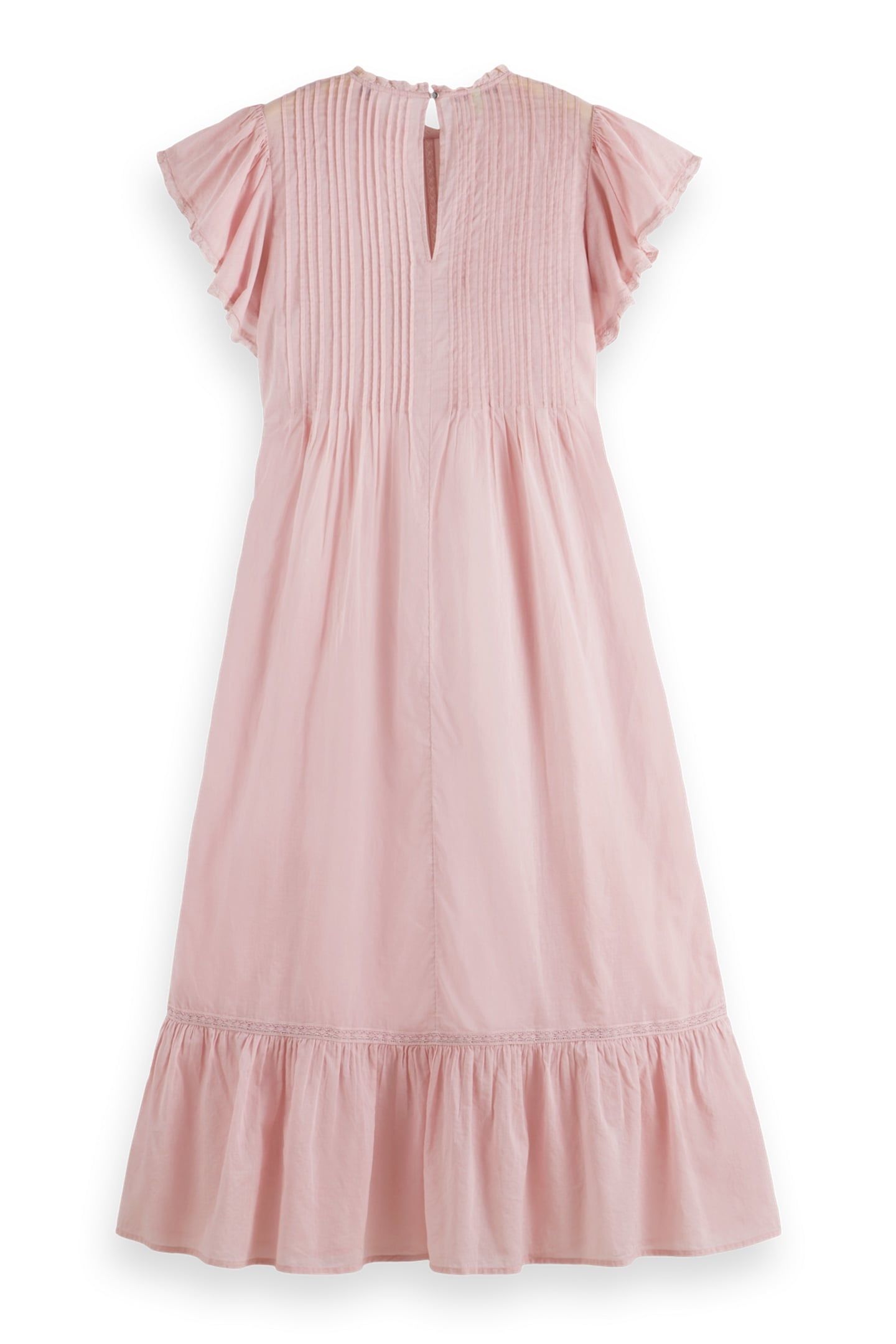 MAXI DRESS WITH PLEATED LACE DETAILS BURNISHED LILAC 4