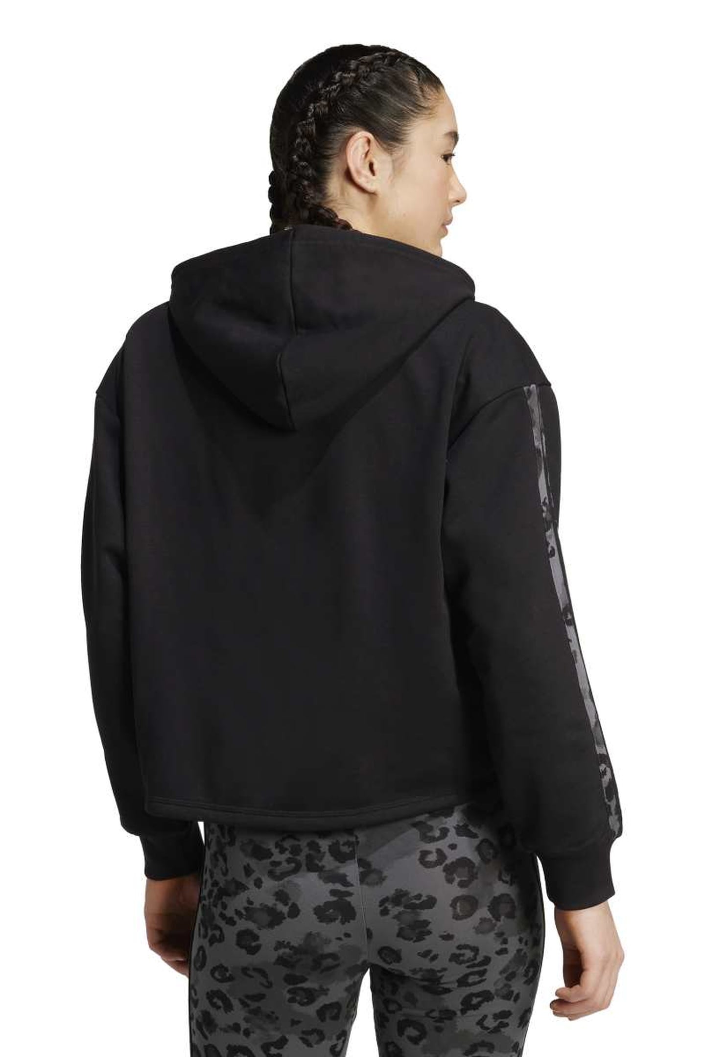 SPORTSWEAR ANIMAL PRINT 3-STRIPES FRENCH TERRY FULL-ZIP HOOD 2