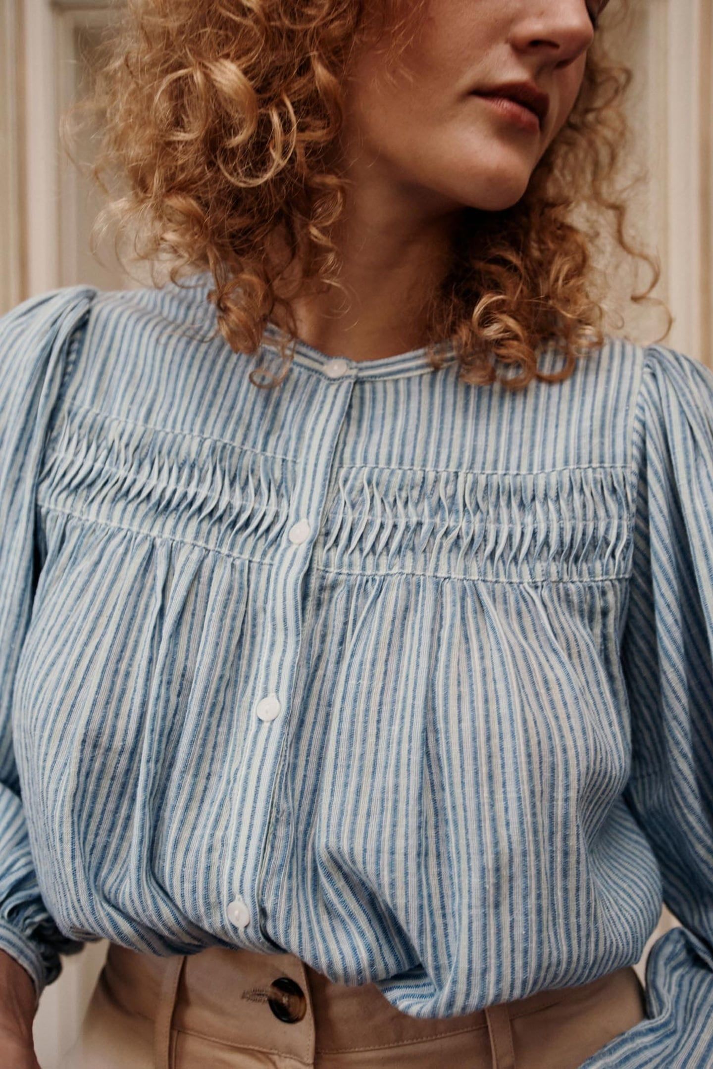 SHIRT JALLY BLUE PARASOL STRIPES 5