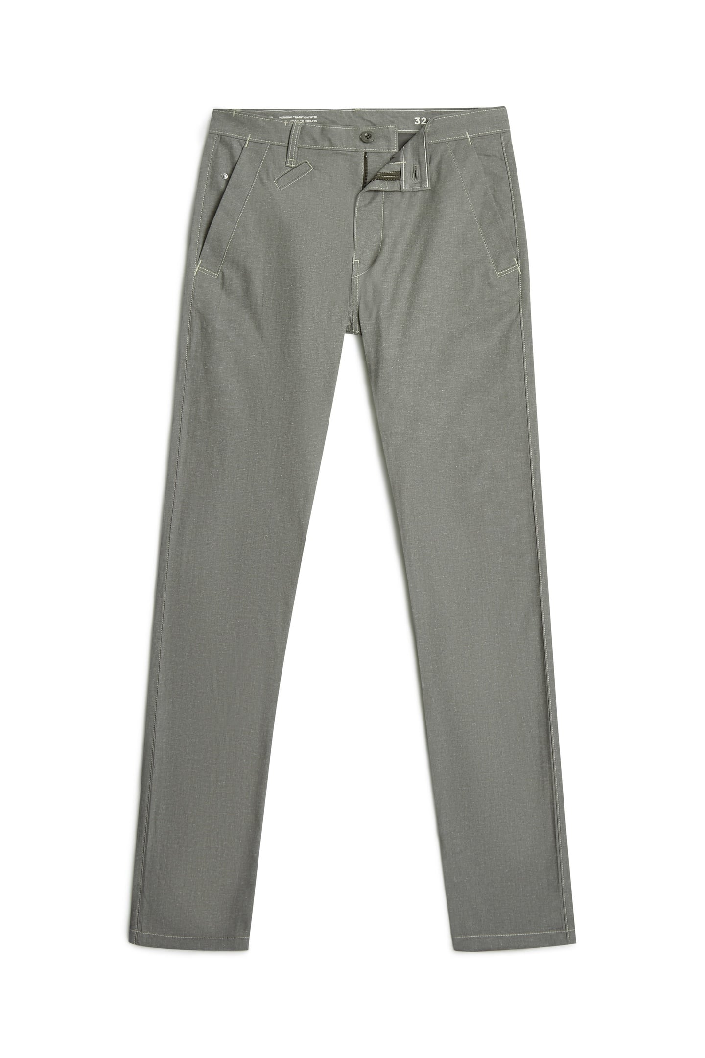 BRONSON 3.0 SLIM CHINO GREY/MILK DOBBY 4