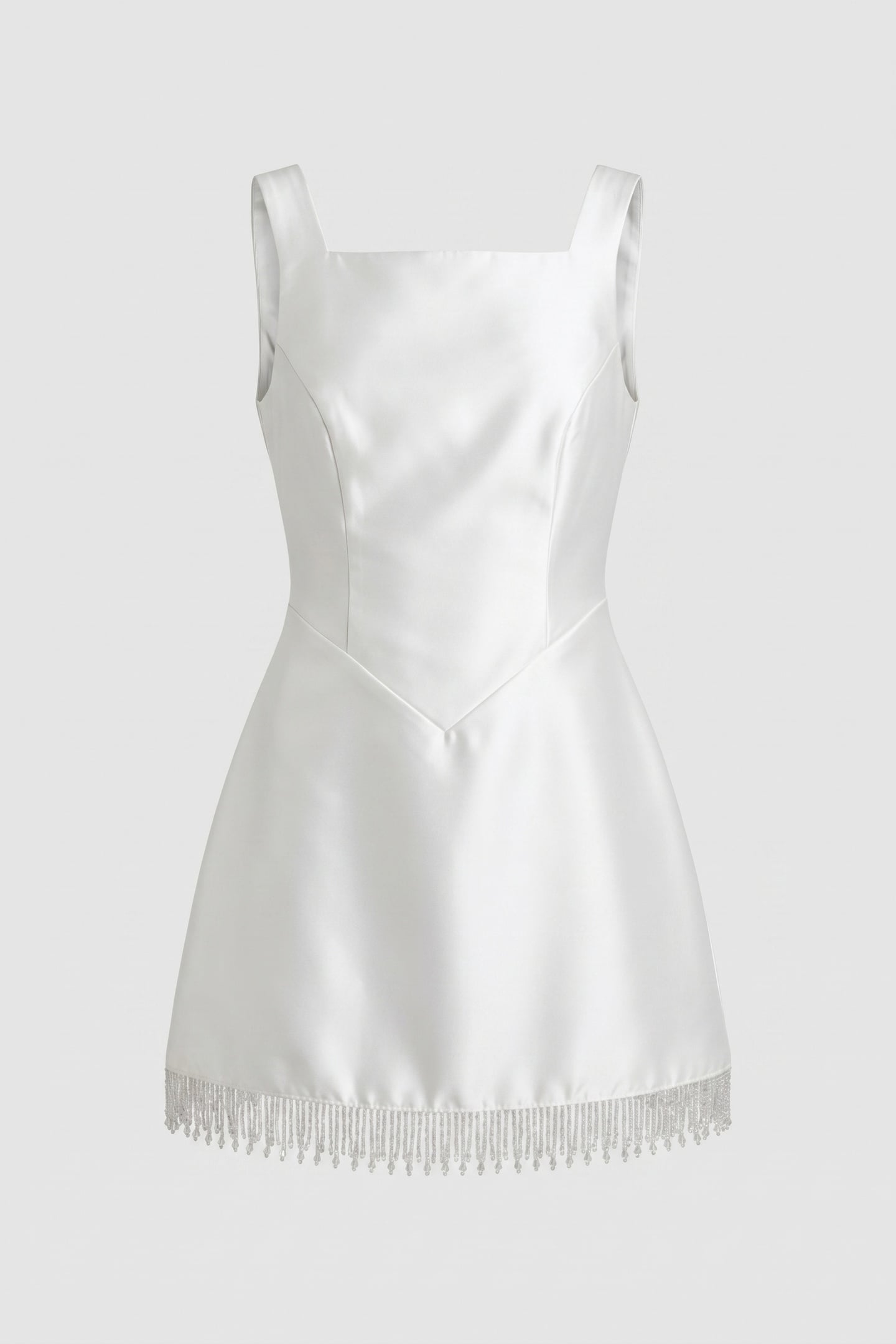 EMBELLISHED MINI DRESS WHITE 6