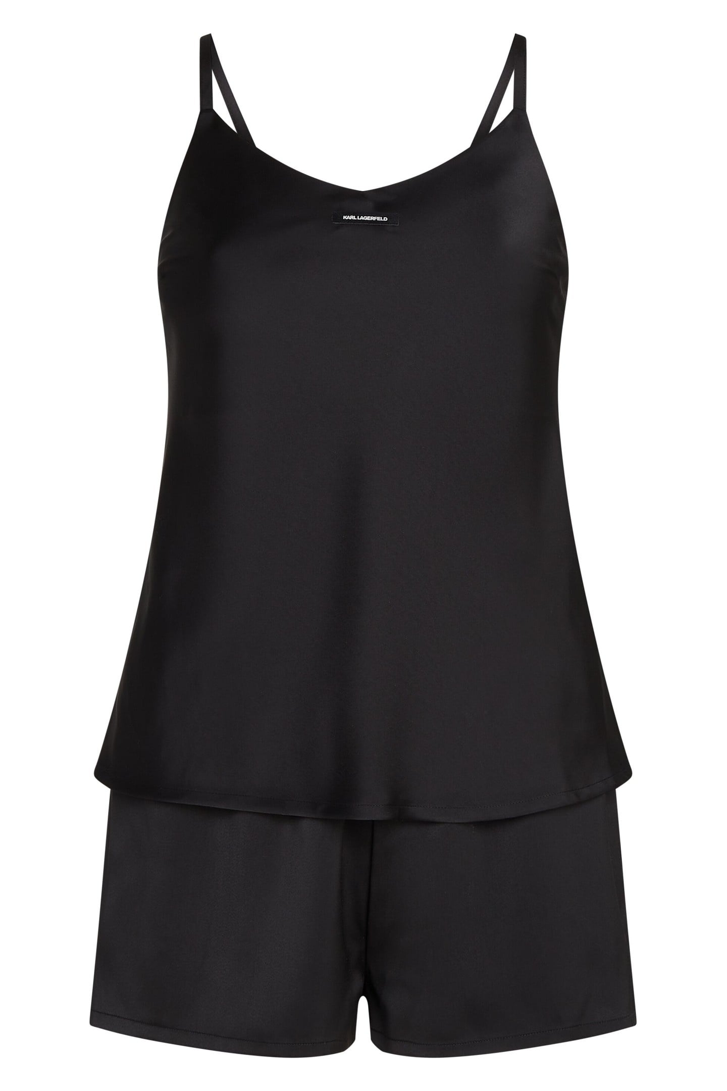 ESSENTIAL LOGO SATIN PJ SET BLACK 7