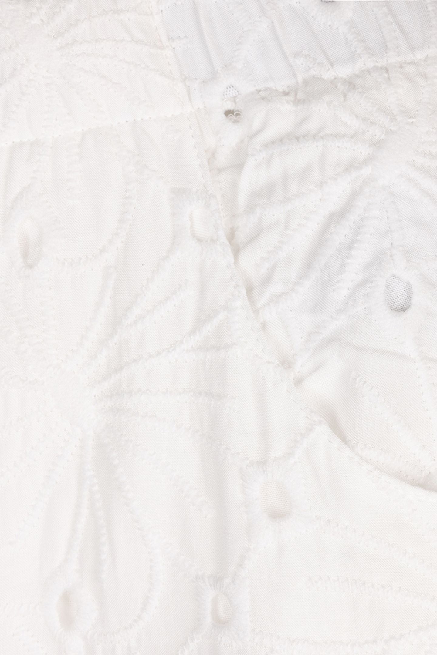 TROUSERS EMBROIDERY FLOWER OFF WHITE 6