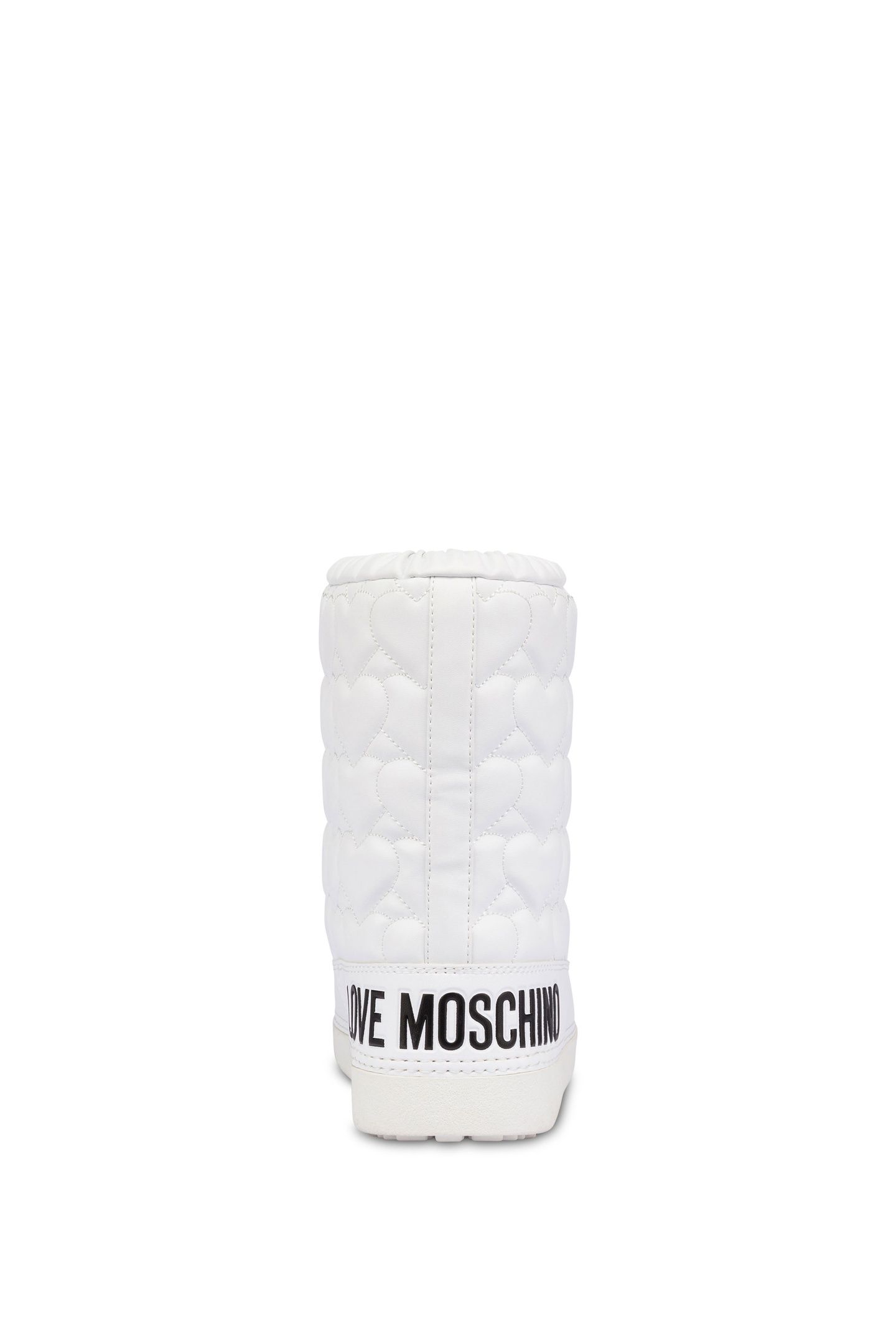 HEART QUILTED SNOW BOOTIES WHITE 3