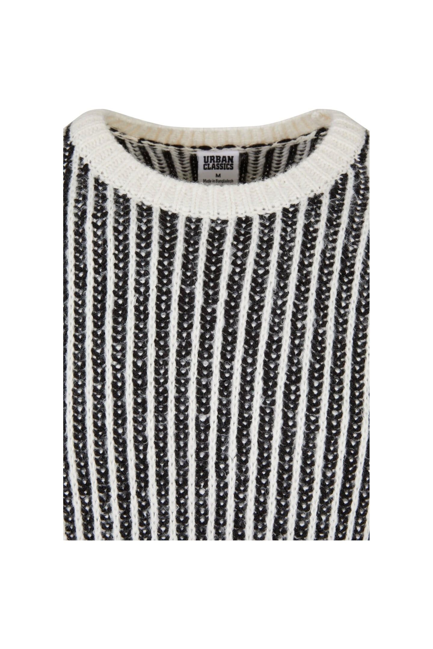 OVERSIZED TWO TONE SWEATER WHITESAND/BLACK 3