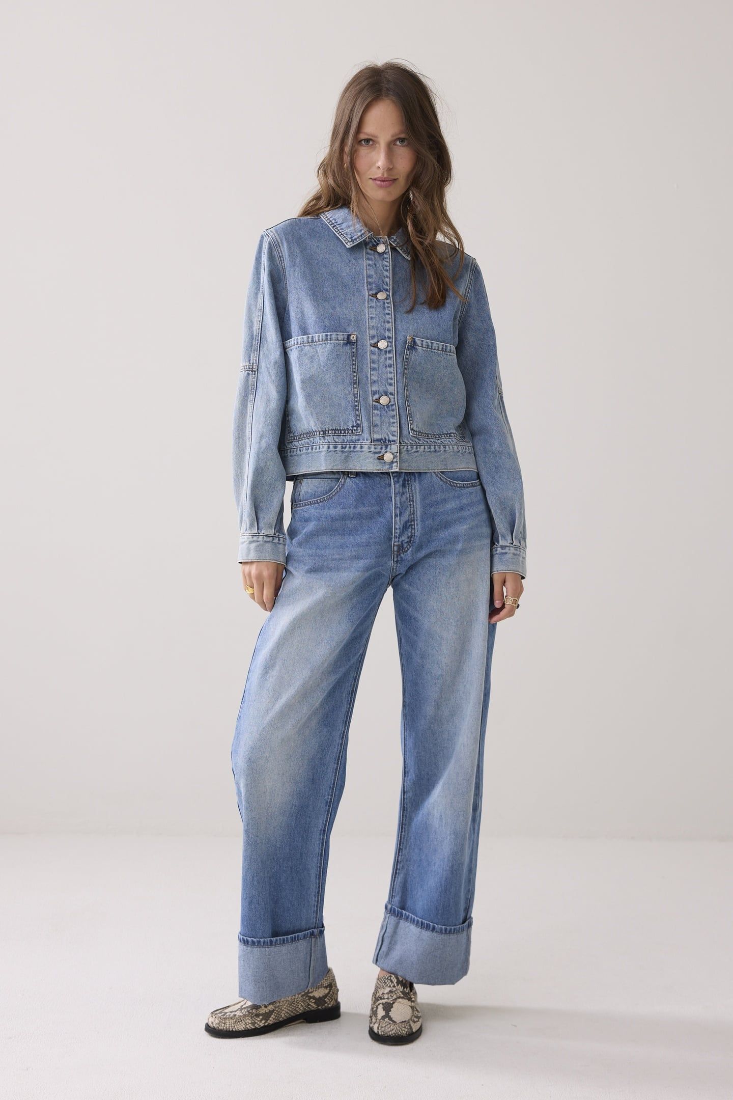 DENIM JACKET VINTAGE COTTON TWILL VINTAGE BLUE DENIM 1