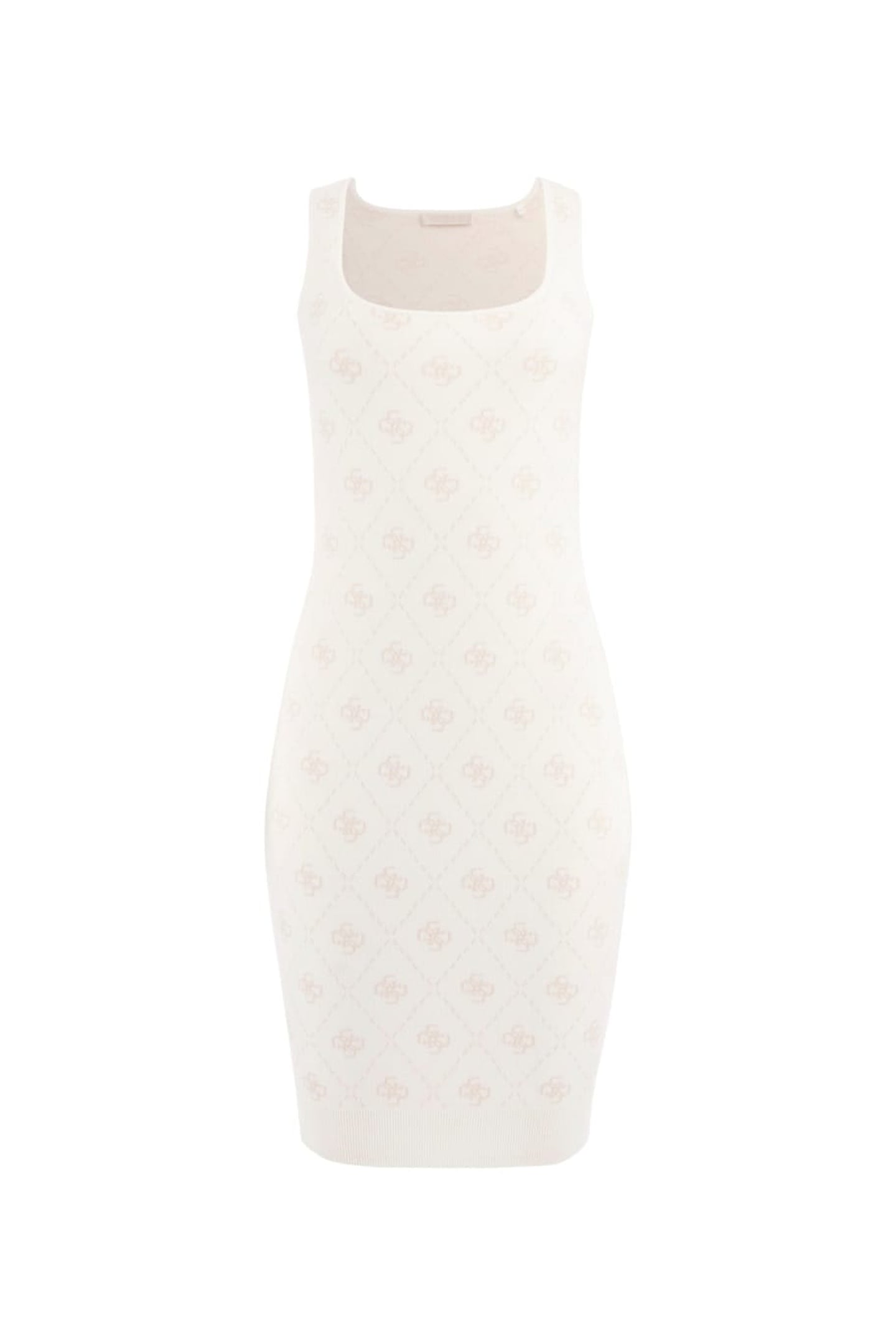 GUESS ECO SARAH 4G SL DRESS SW CREAM WHITE PEARL OY 5
