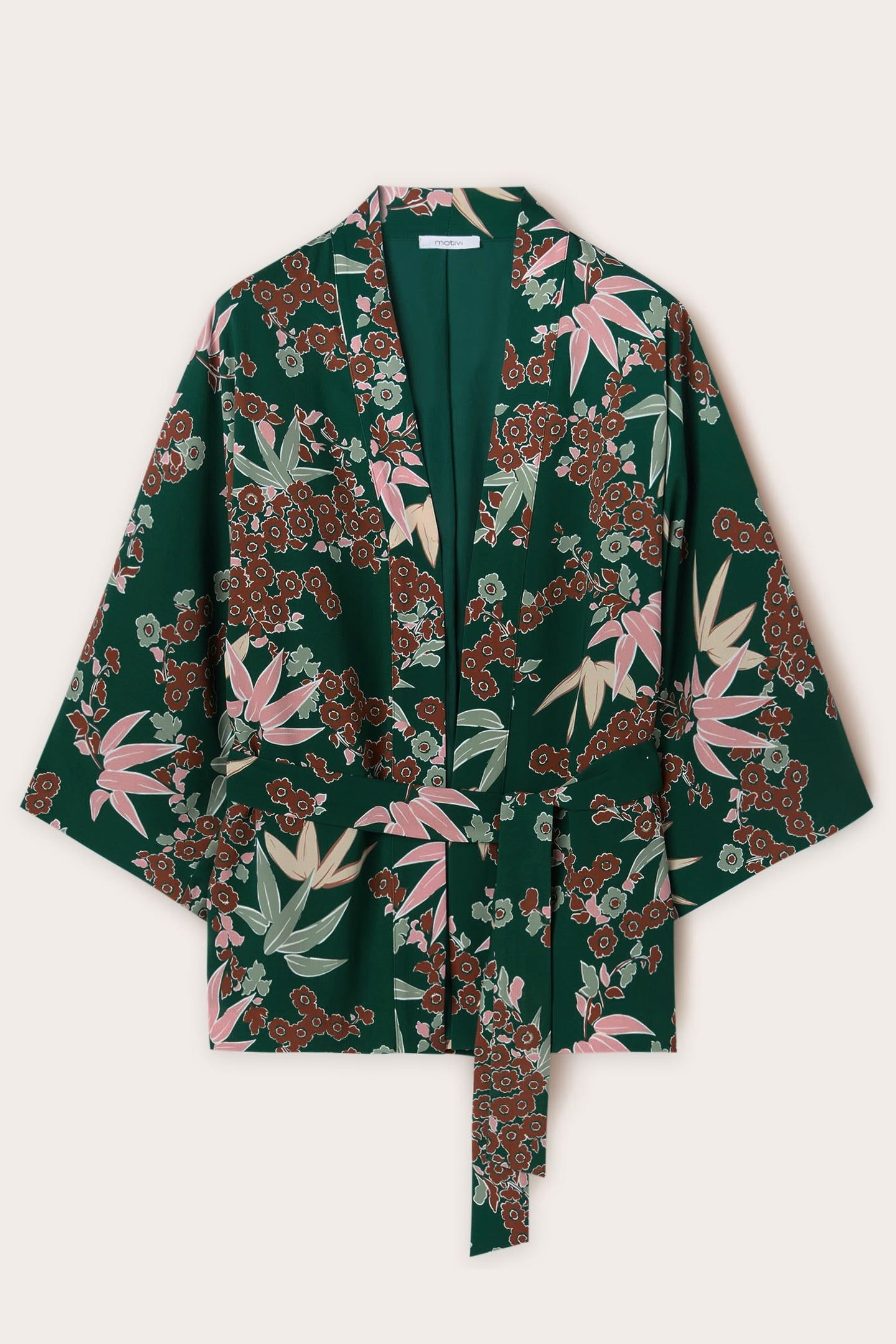 DECÒ PATTERNED KIMONO GREEN 5
