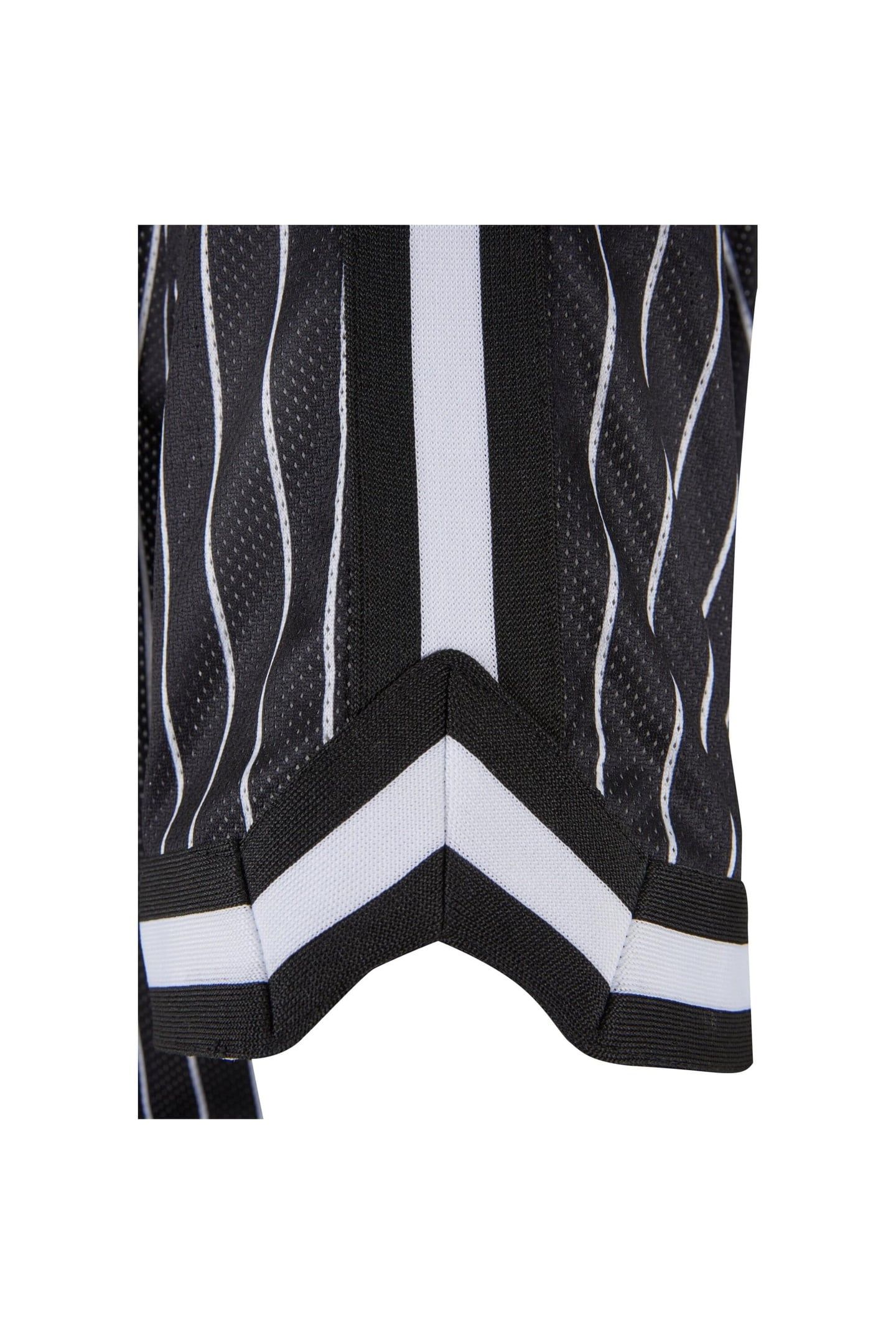 OVERSIZED STRIPED MESH TEE BLACK/WHITE 5
