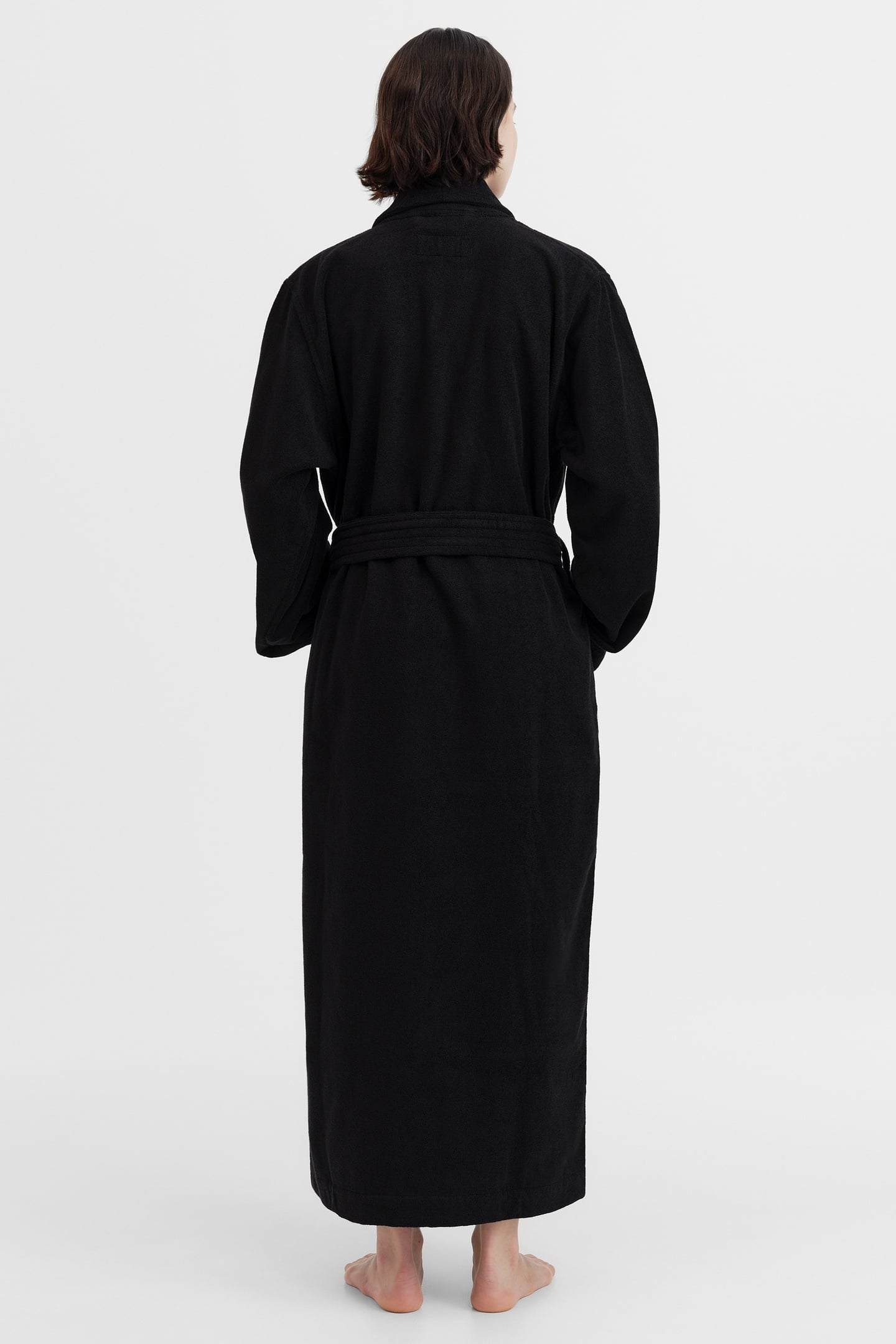 UNISEX CLASSIC BATHROBE BLACK 6