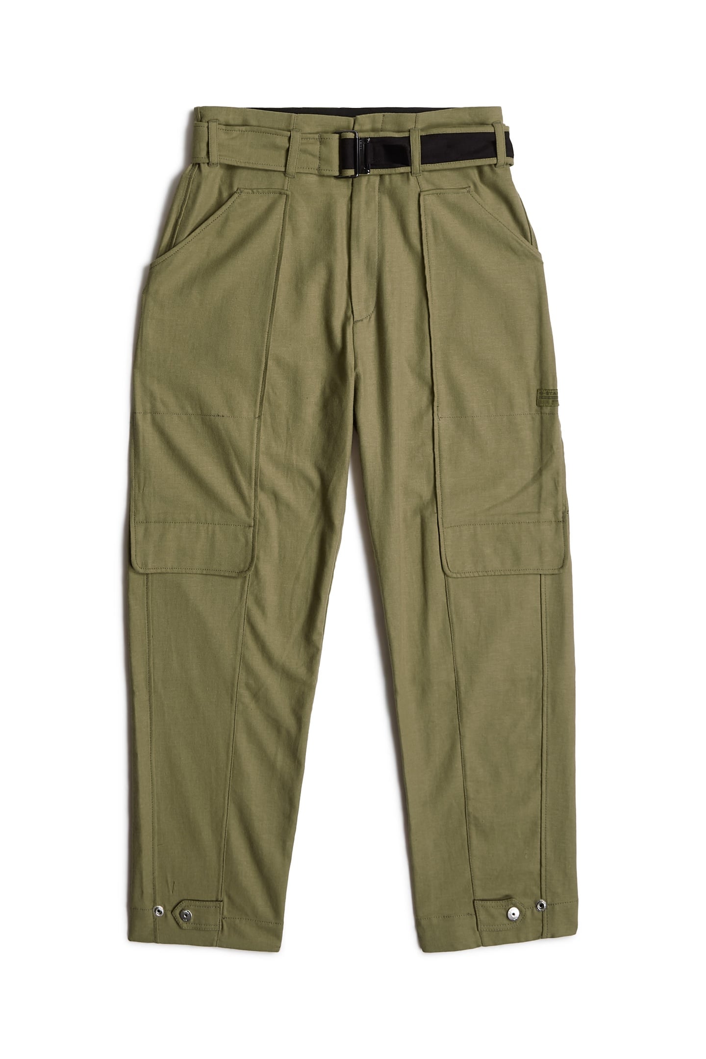 HIGH PAPERBAG PANT SMOKE OLIVE 4