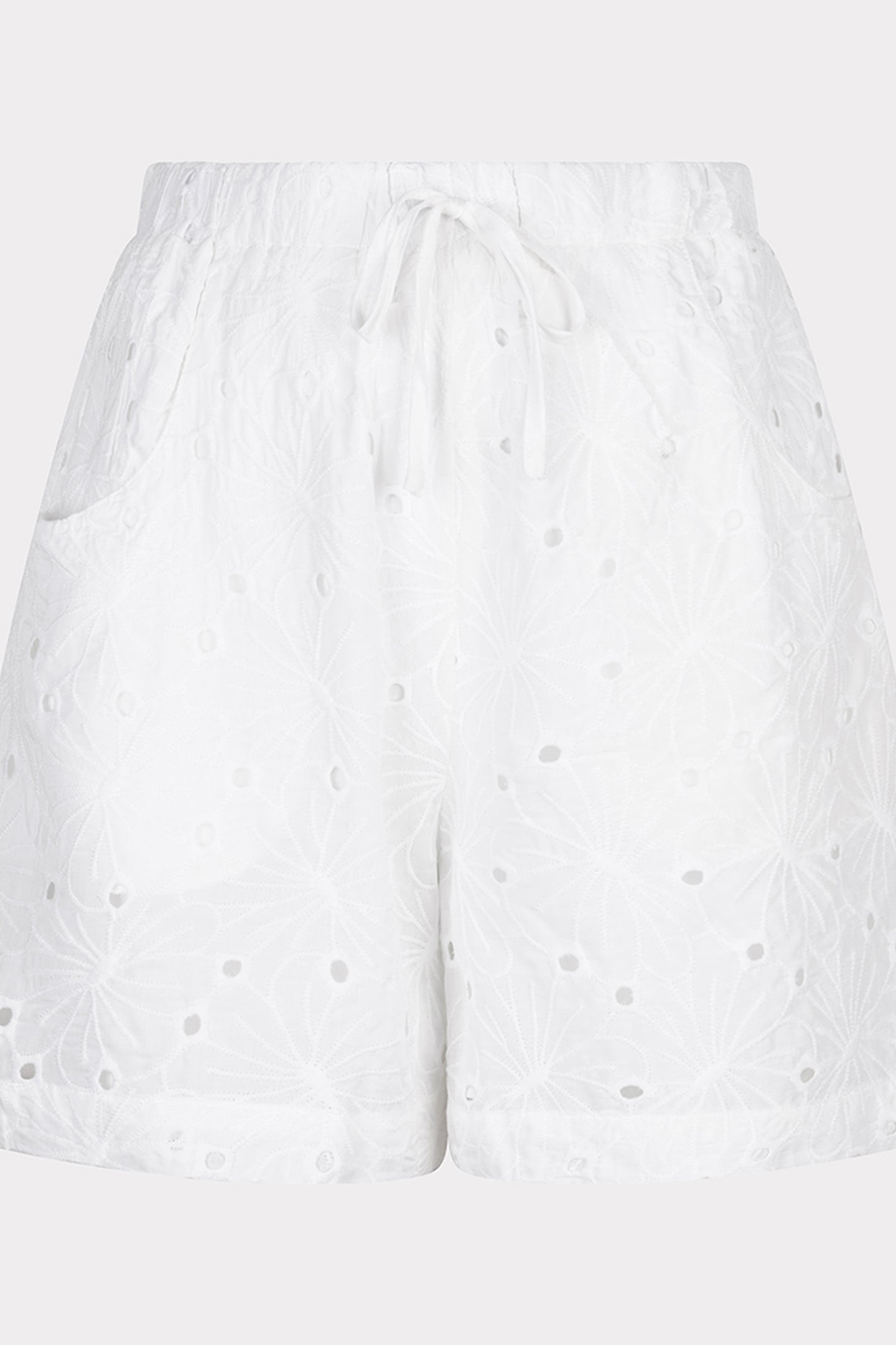SHORTS EMBROIDERY FLOWER OFF WHITE 4