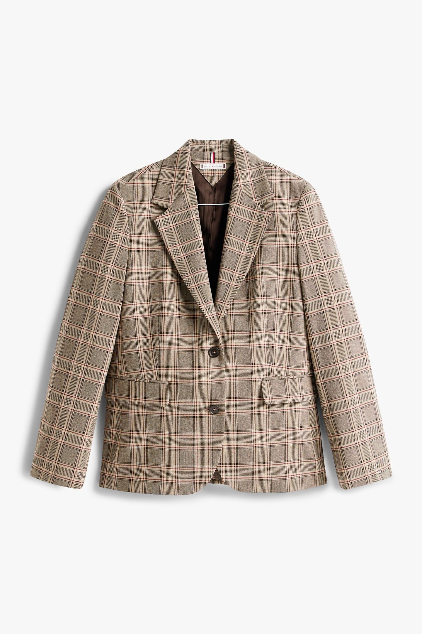 CORE CHECK REGULAR STRAIGHT BLAZER BROWN 4