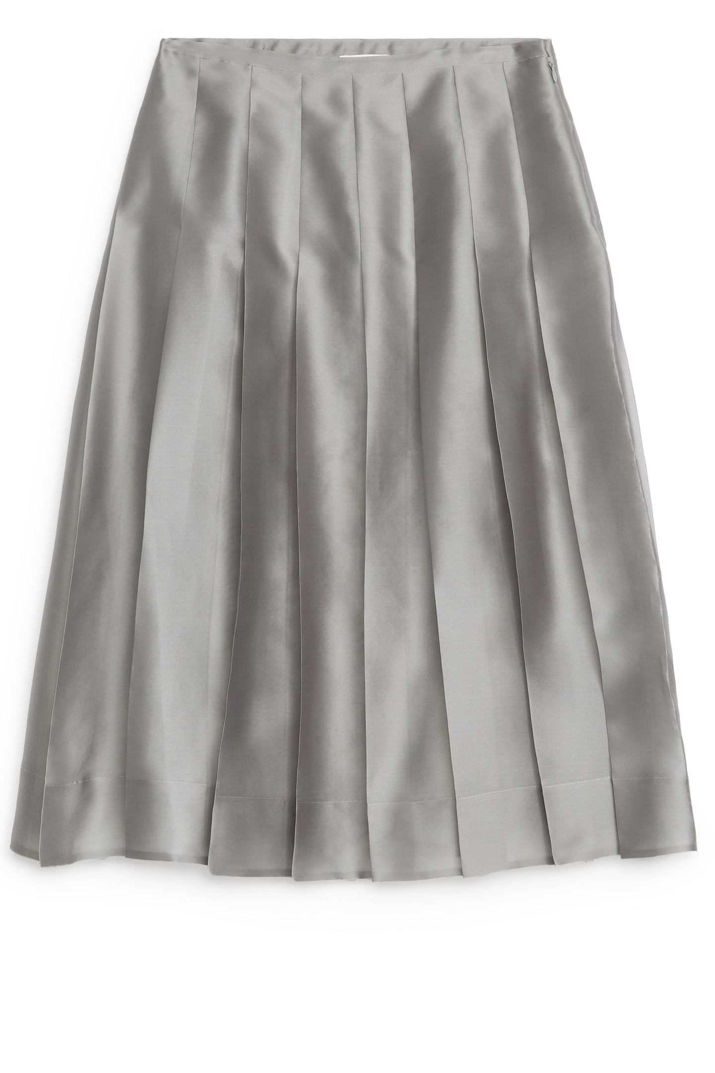 JEANNE PLEATED ORGANZA SKIRT GREY 3