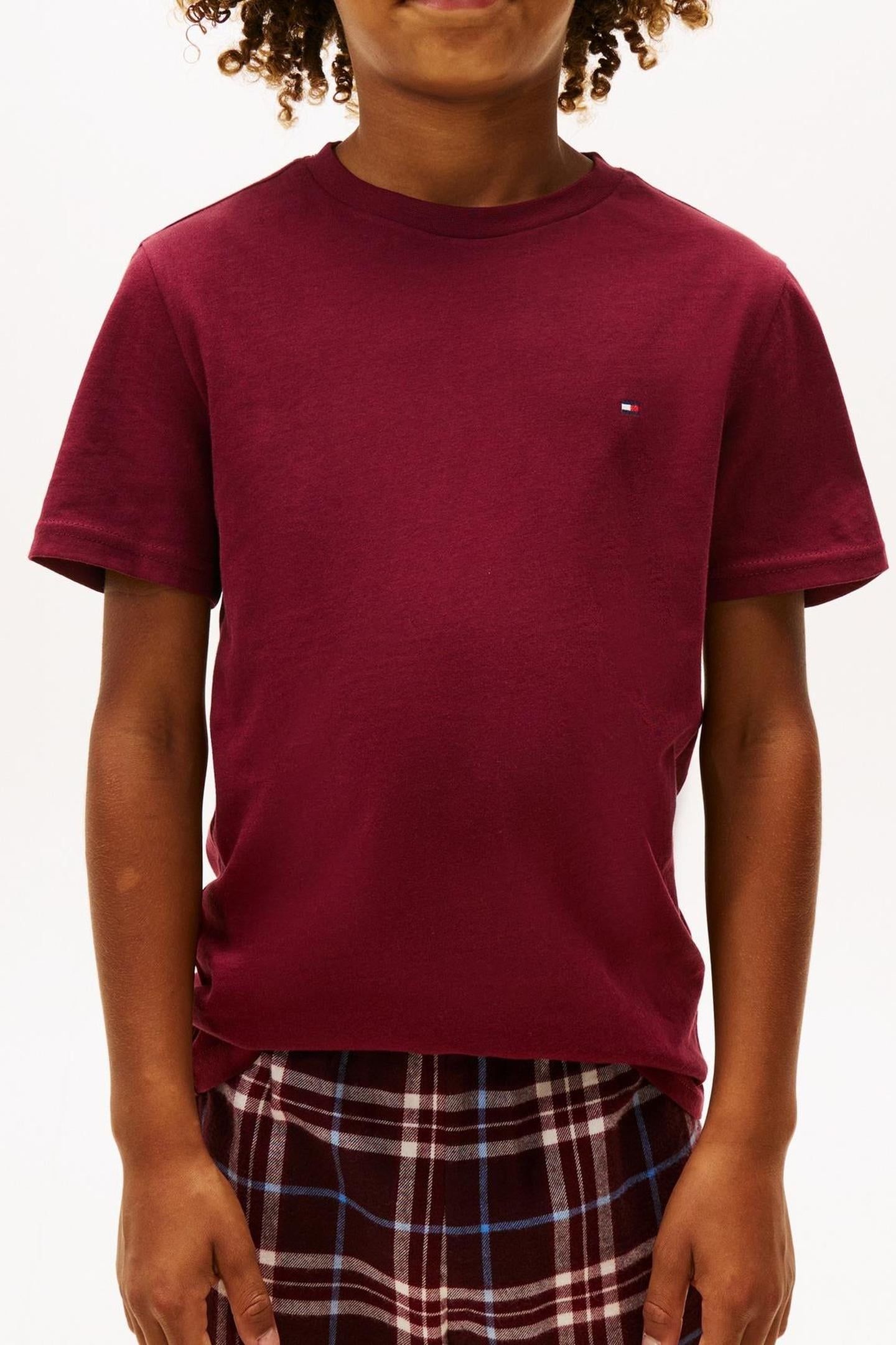 BOYS 2-PACK SS TEE DEEP ROUGE/BRISK BLUE 2