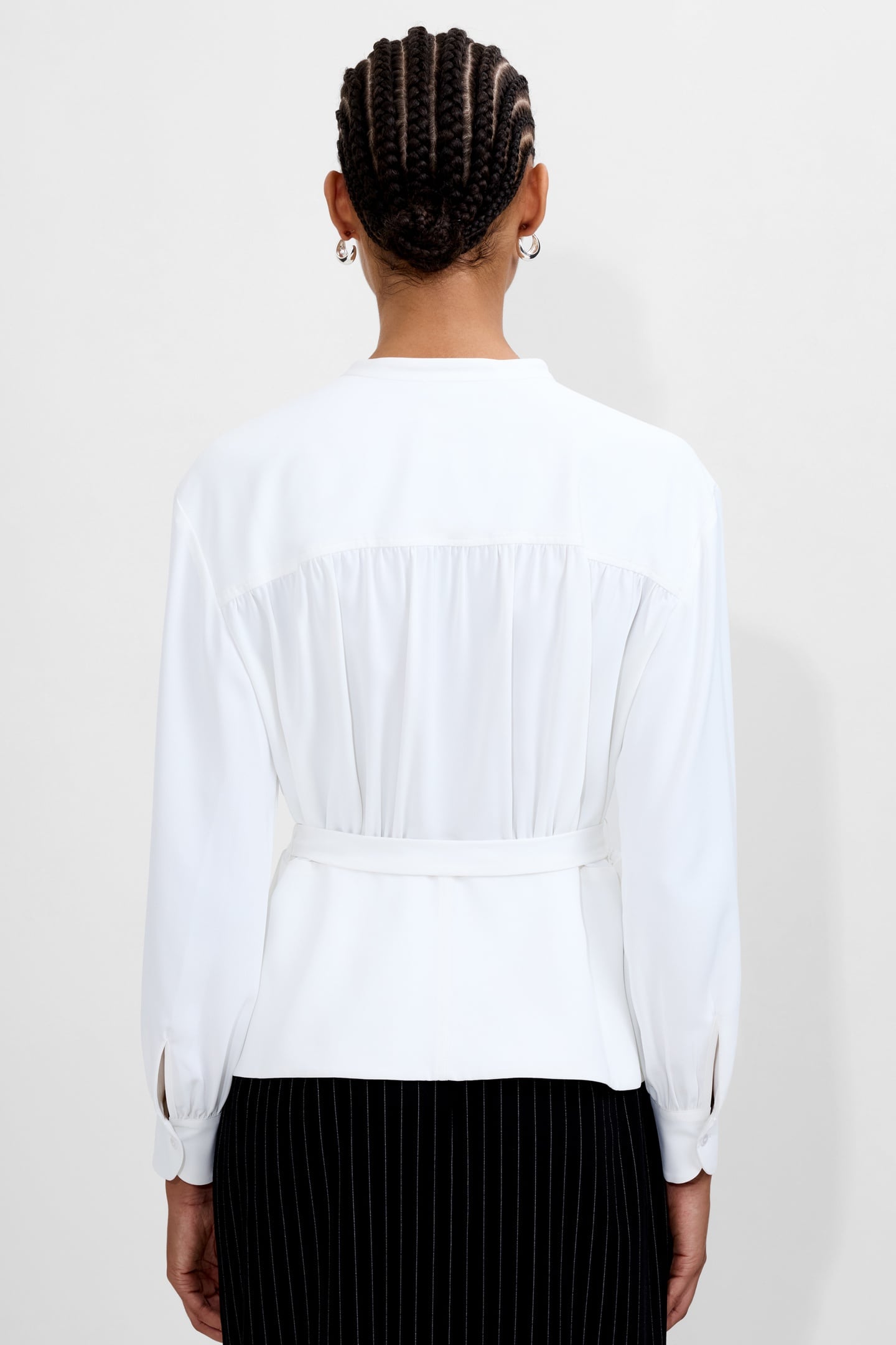 AREZZO LS WAIST TIE SHIRT WINTER WHITE 3