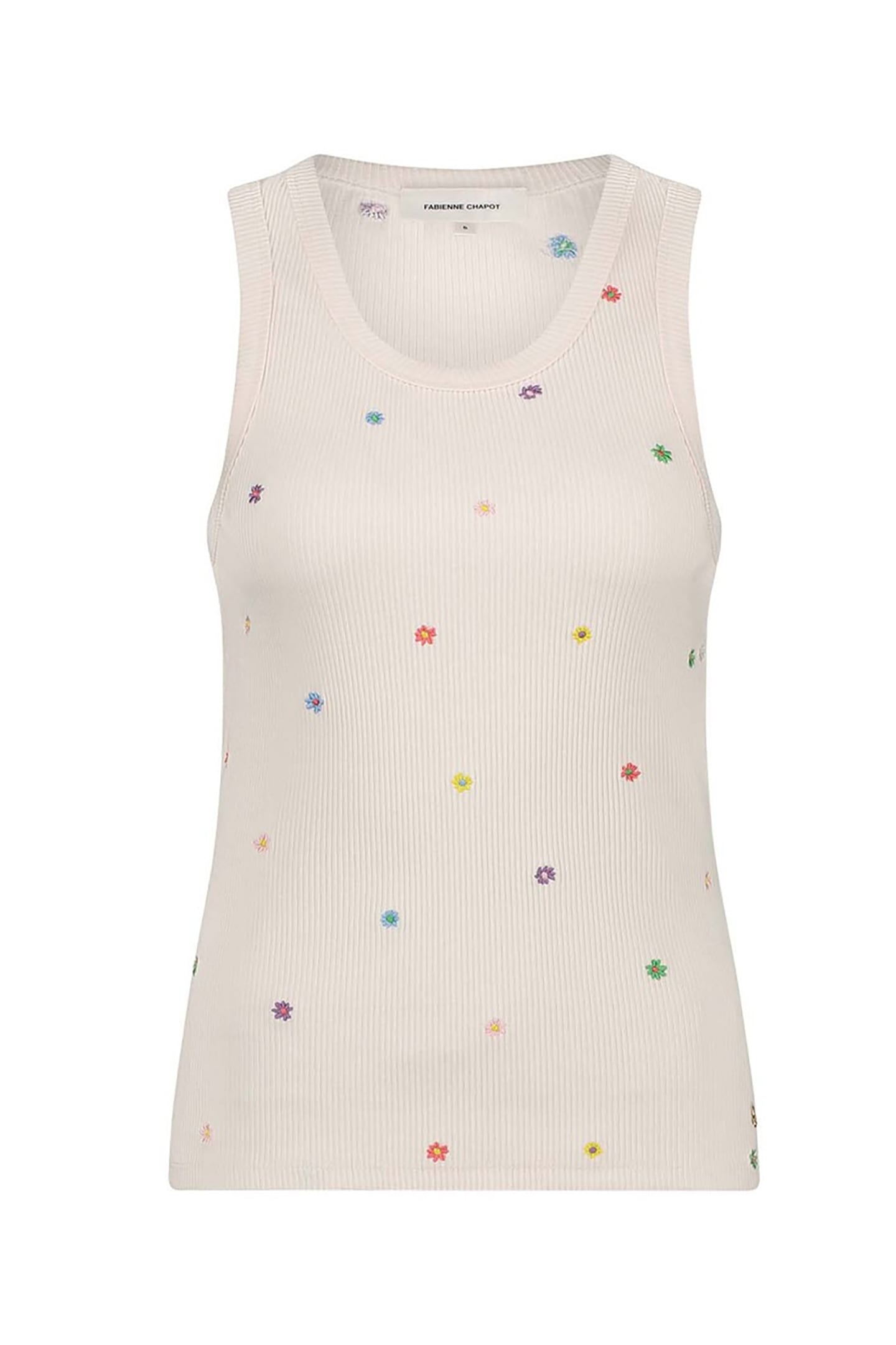 TANJA JERSEY EMBRO TANK COSY WHITE 4