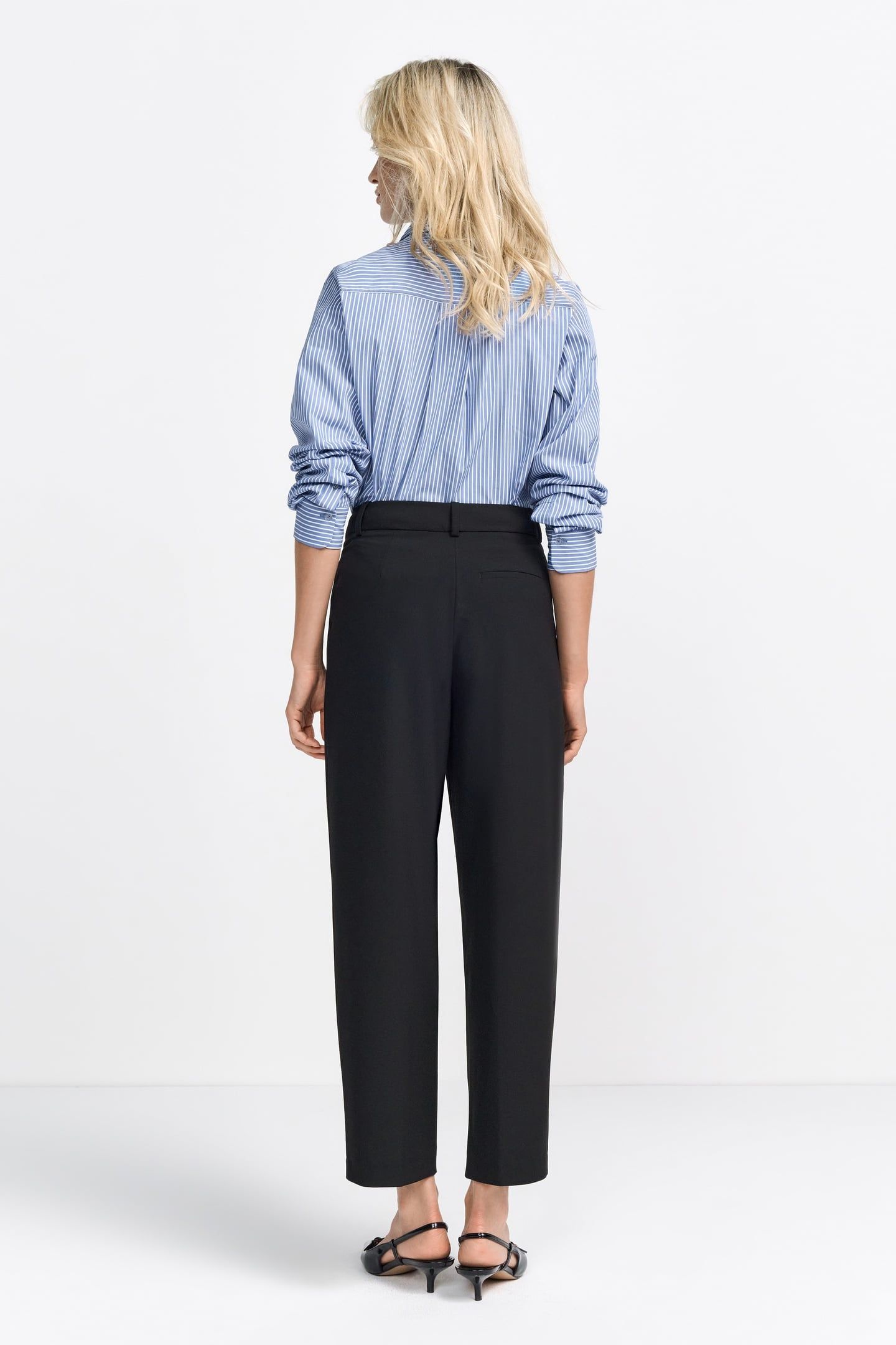 BARREL LEG PANTS RECYCLED BLACK 2