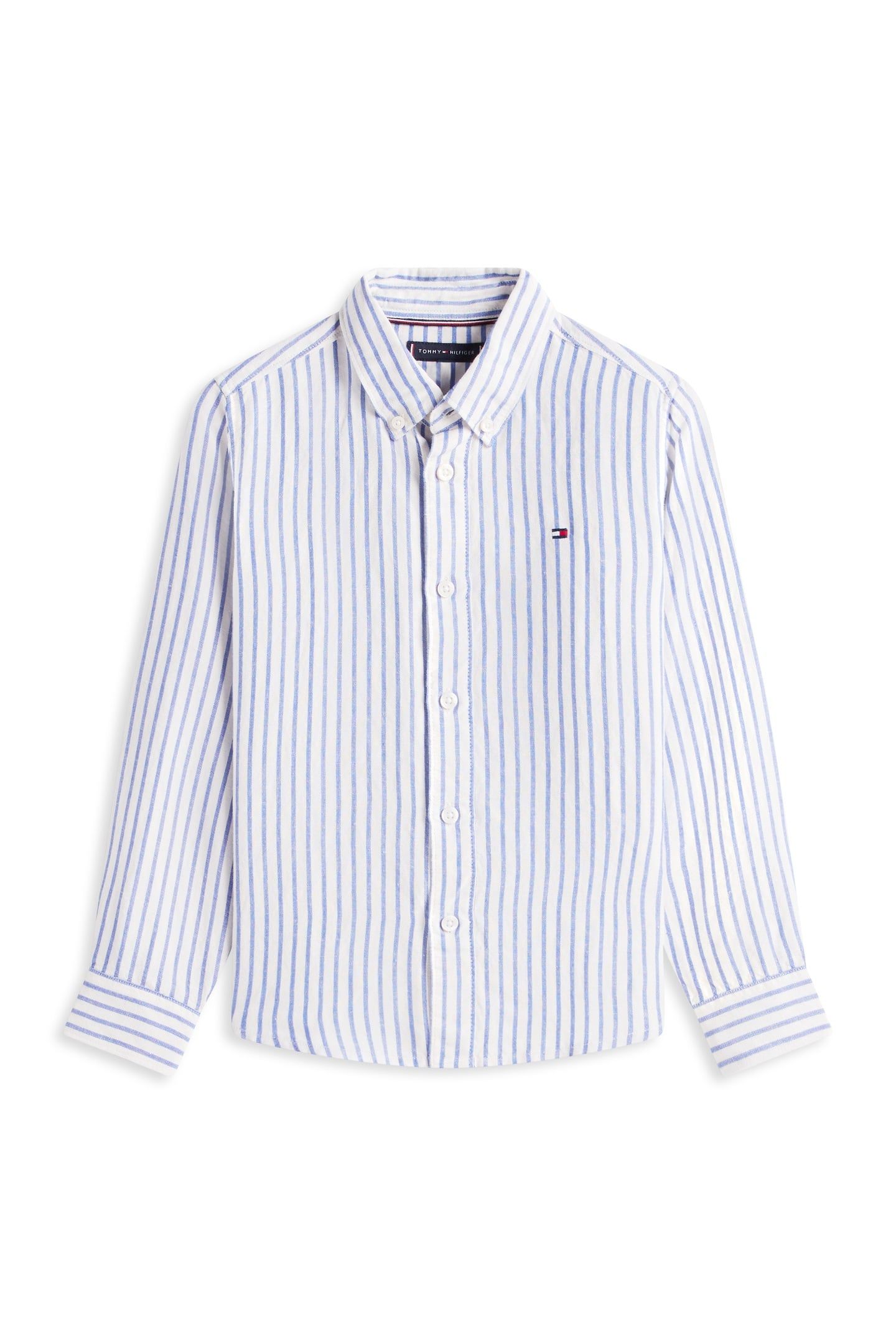 BOYS LINEN BLEND STRIPED SHIRT EMPIRE BLUE STRIPE 4