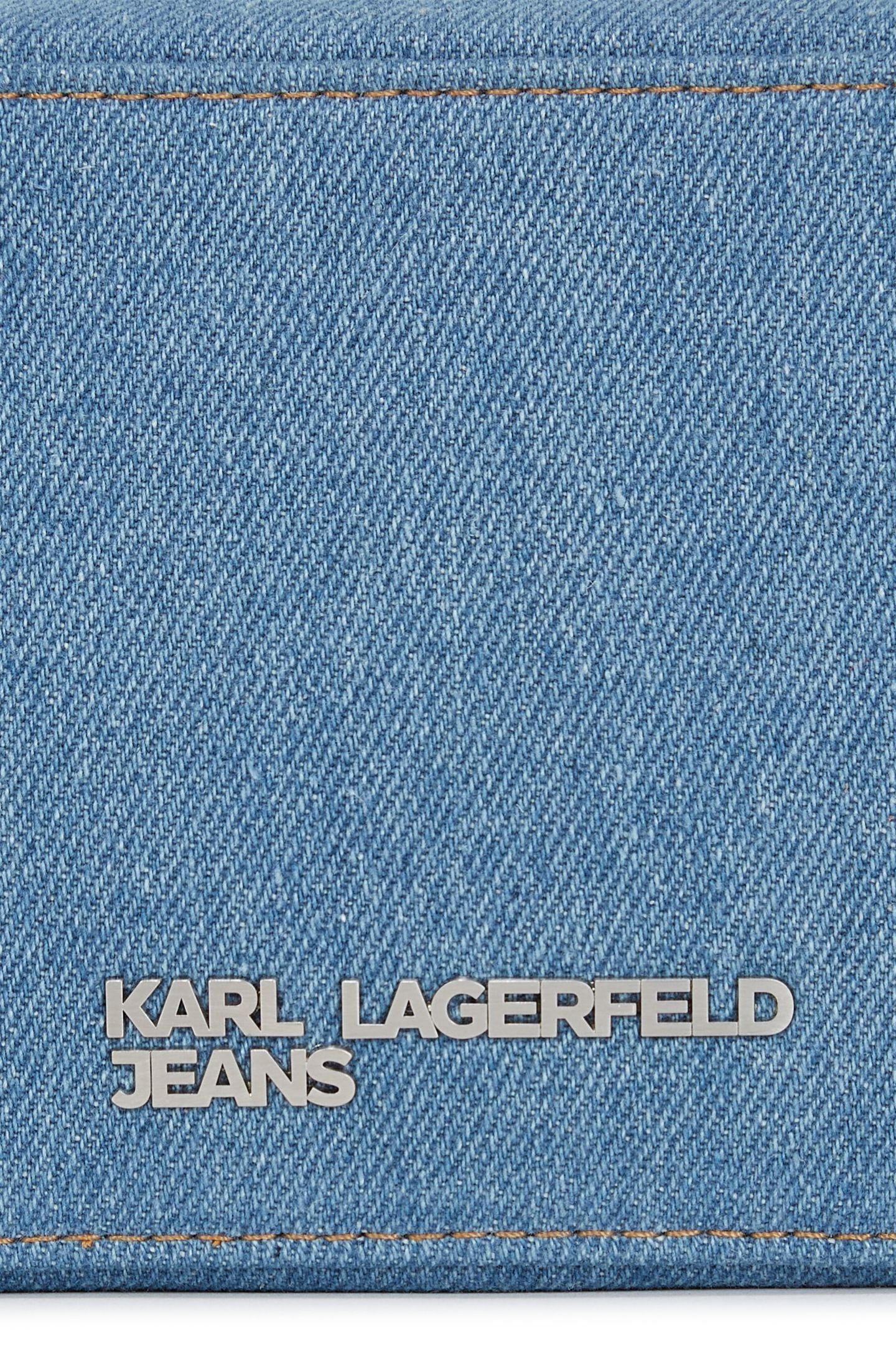 LOGO SMALL DENIM CAMERA BAG BRIGHT BLUE MARBLE 3