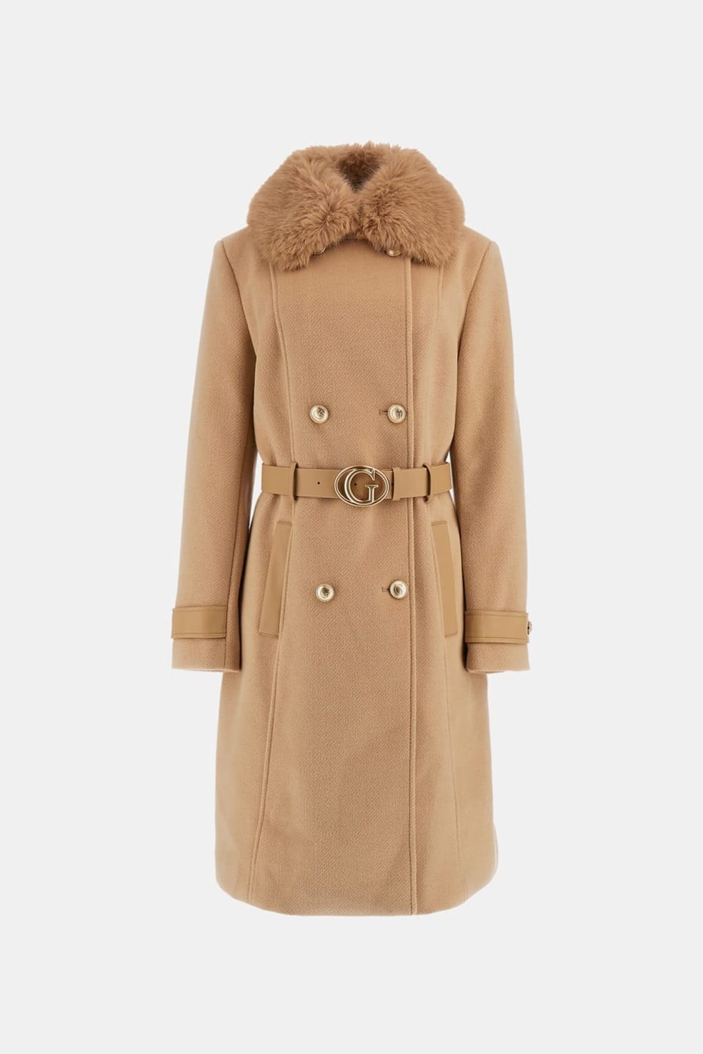 GUESS ECO AMELIA DOUBLE BREAST DESERT MUD 3