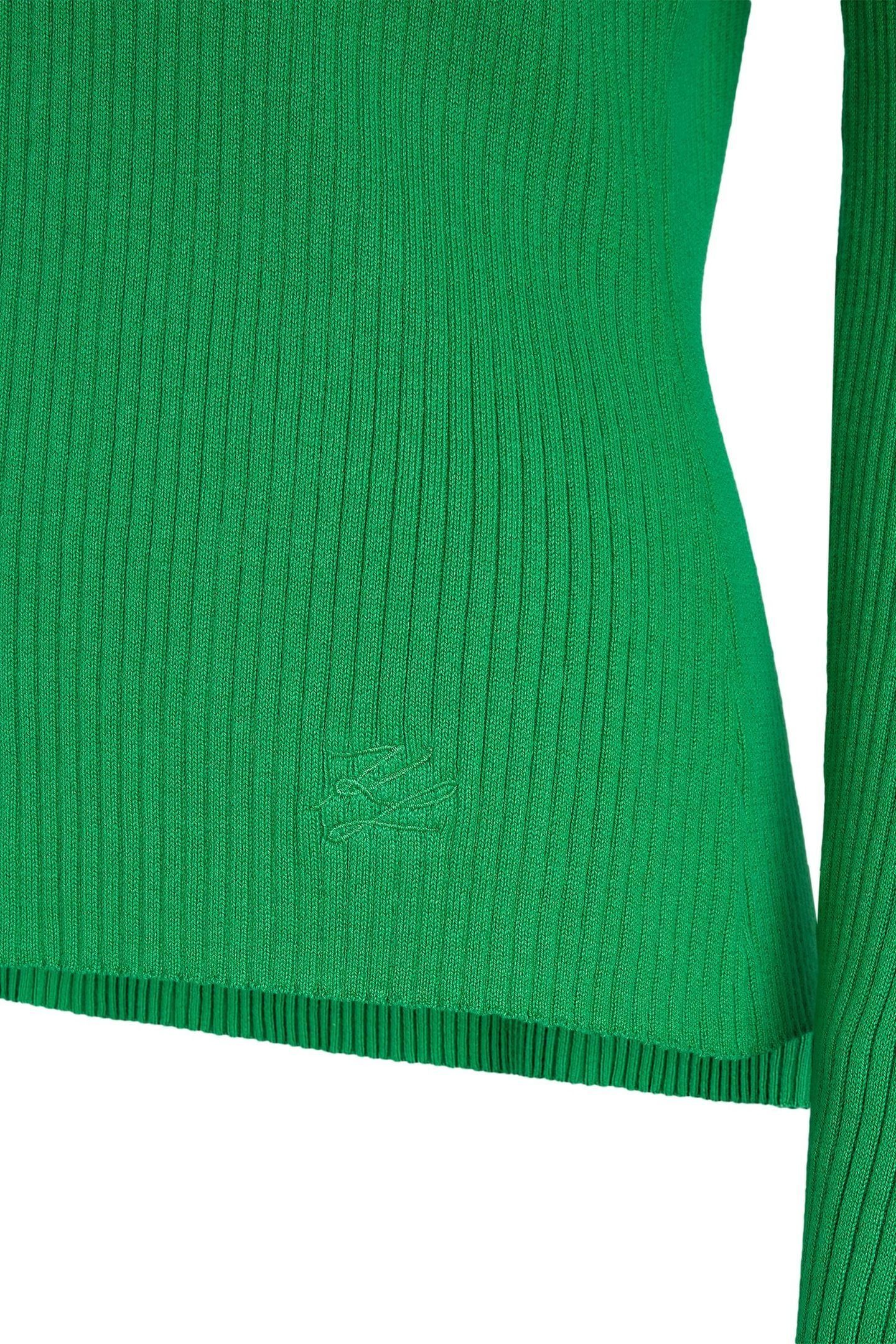 LS FEMININE KNIT TOP BRIGHT GREEN 3