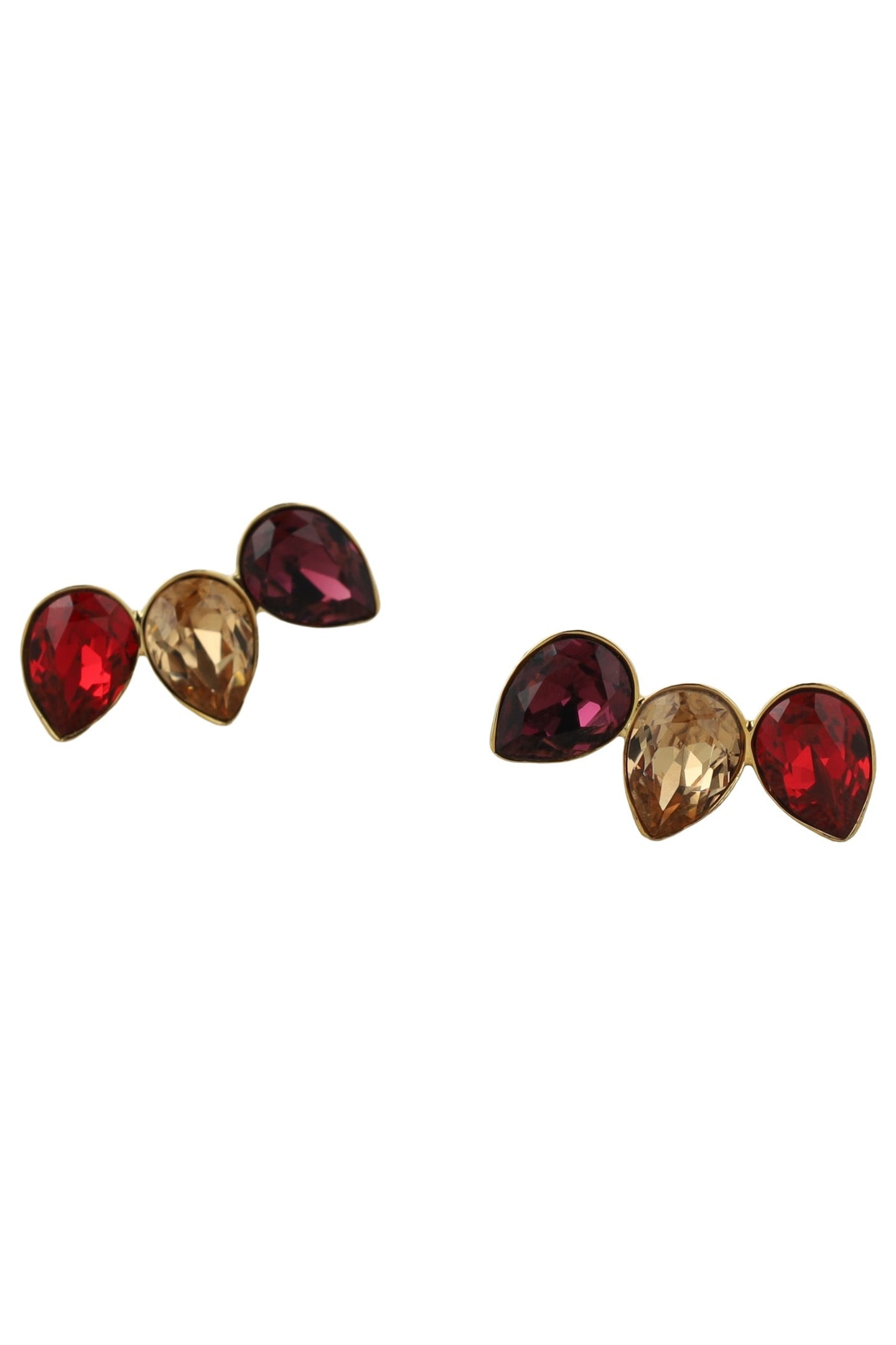 CLASSIC TRIPLE LEAF EARRINGS AMETHYST 3