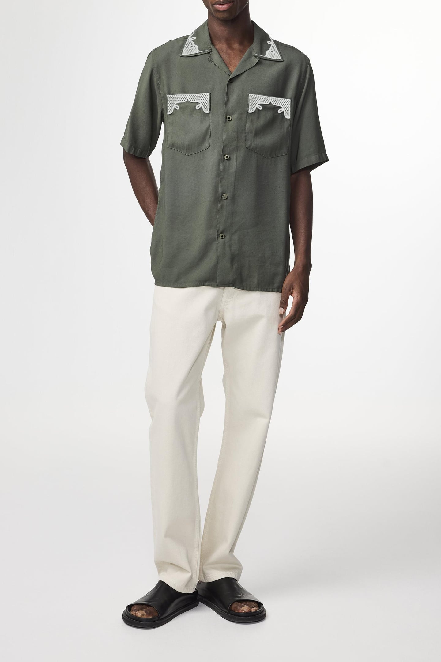 JULIO SS 2 PKT 5027 SHORT SLEEVE CROC GREEN 2