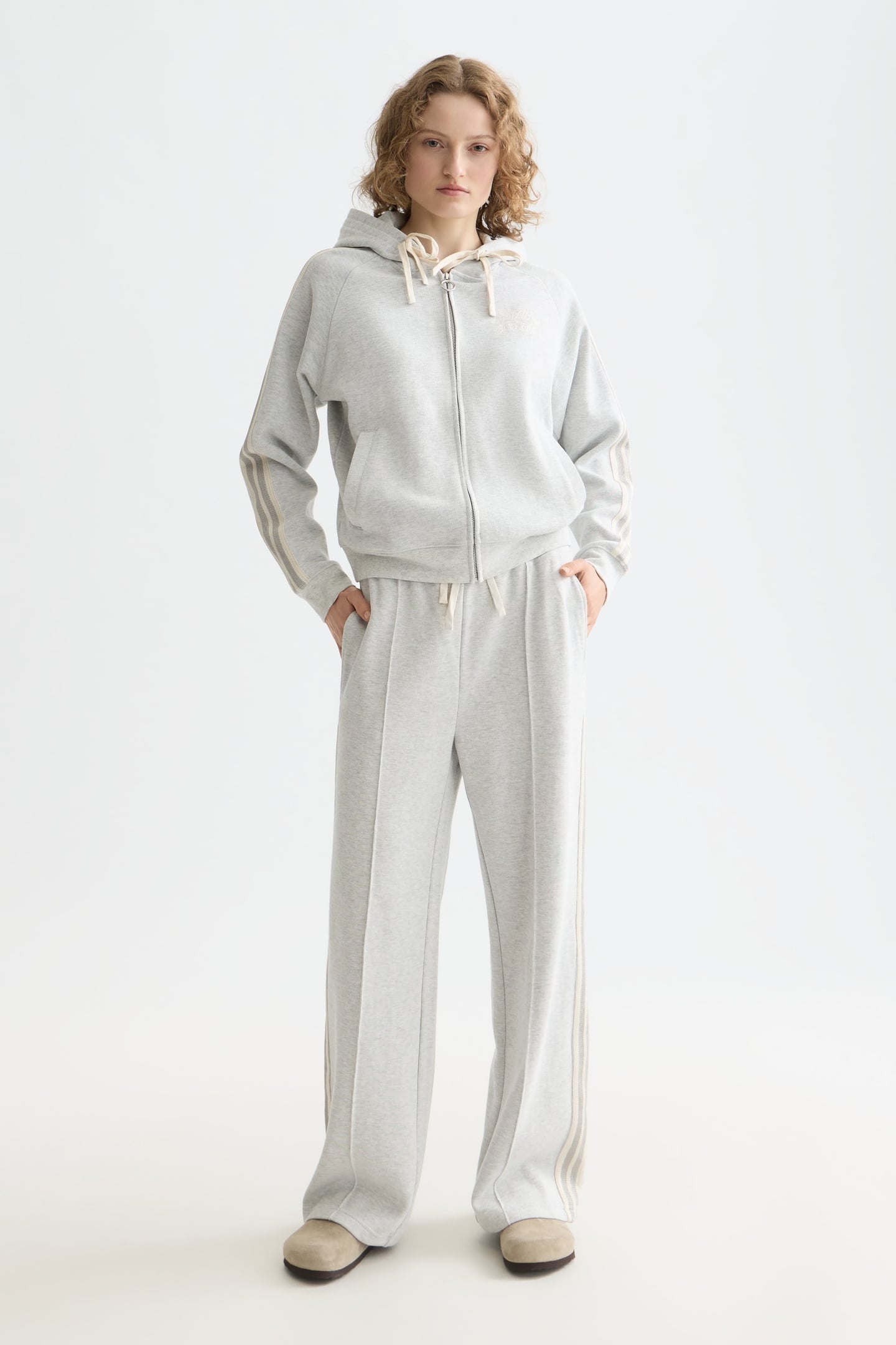 INTERLOCK SWEATPANTS LIGHT GREY MELANGE 1