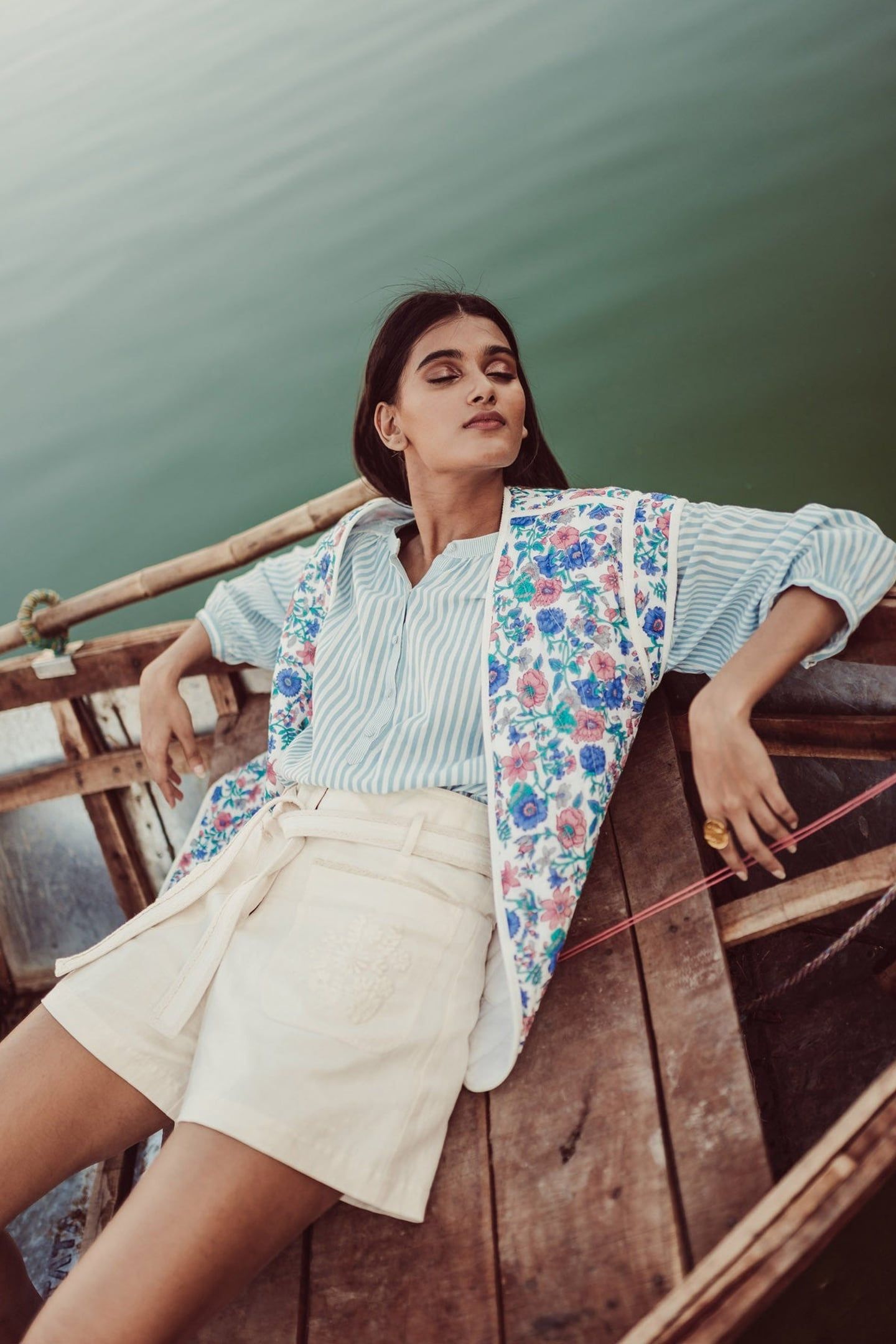 REVERSIBLE VEST ANDRE BLUE SUMMER MEADOW 3