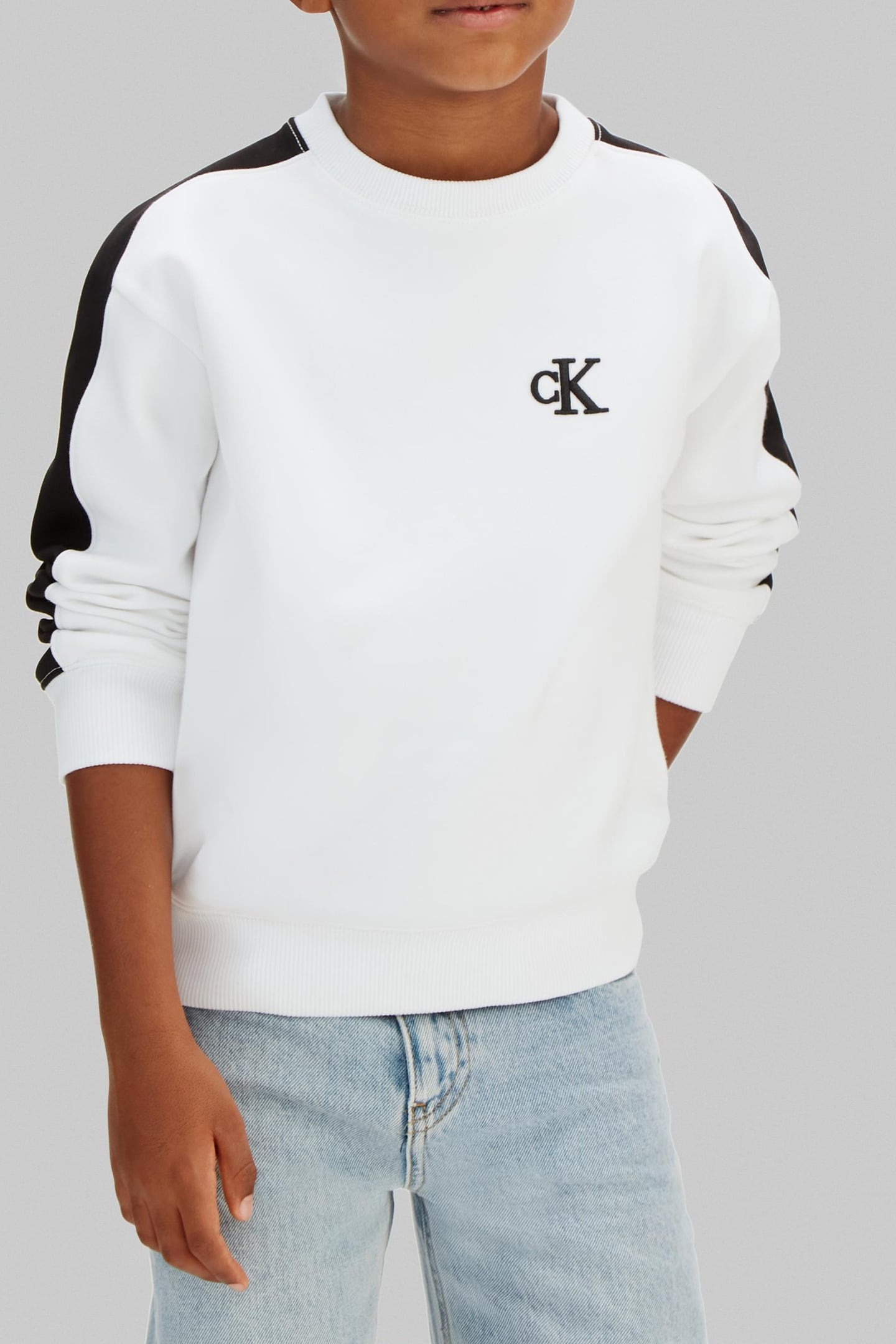 BOYS RELAXED SWEATSHIRT WHITE 1