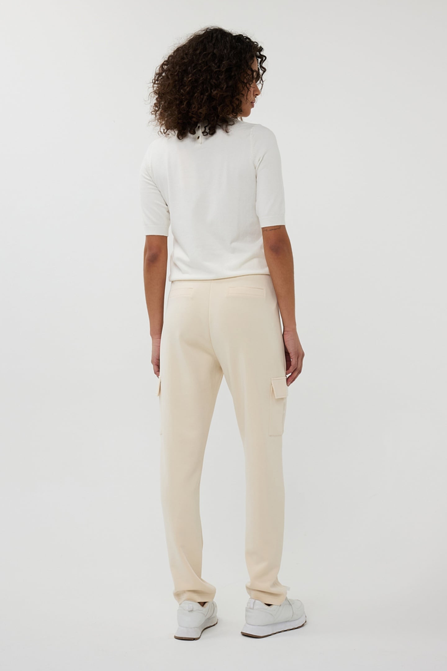 TROUSERS CARGO MODAL IVORY 5