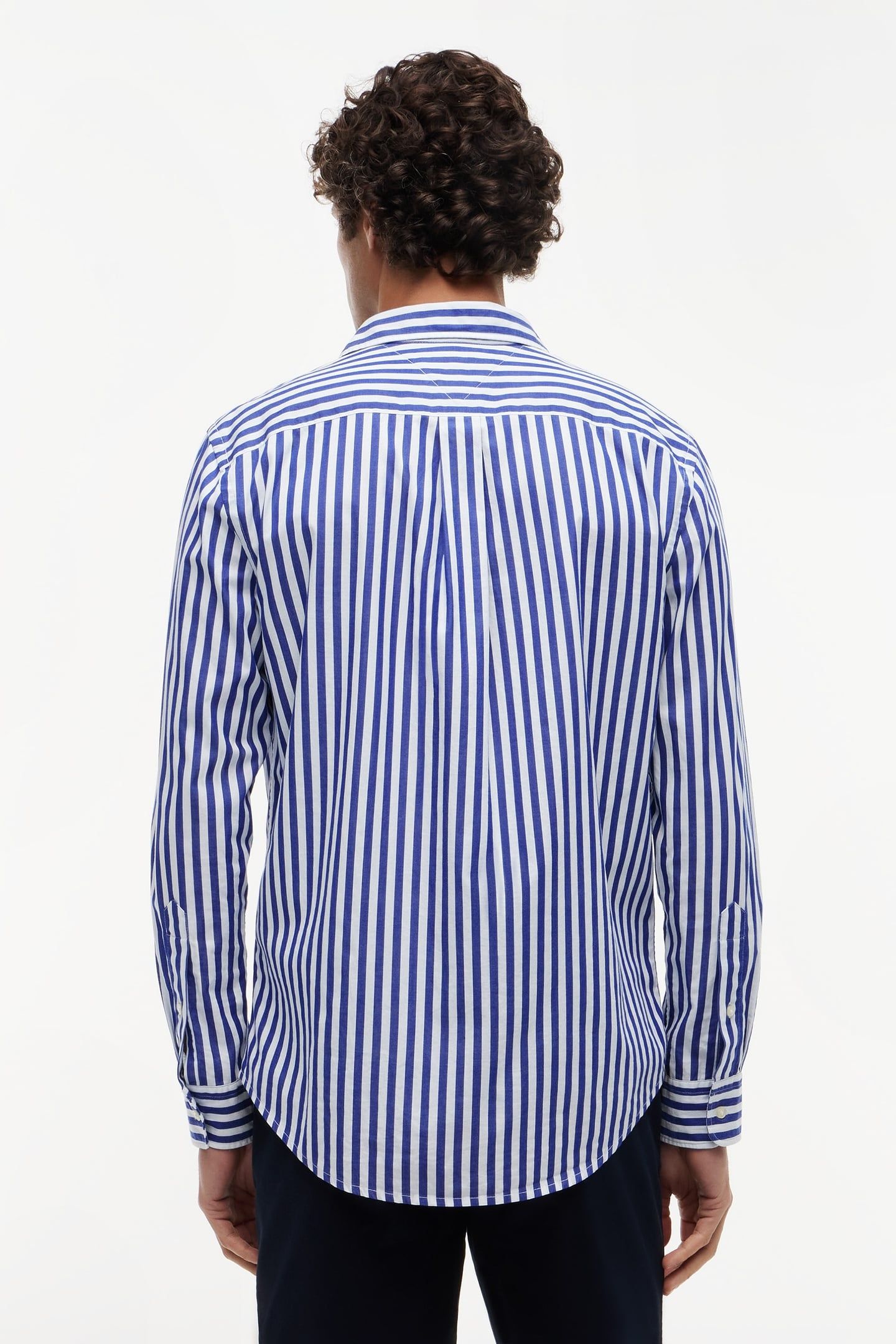 FLEX POPLIN CLASSIC SHIRT WEDGE BLUE/STRIPE 3