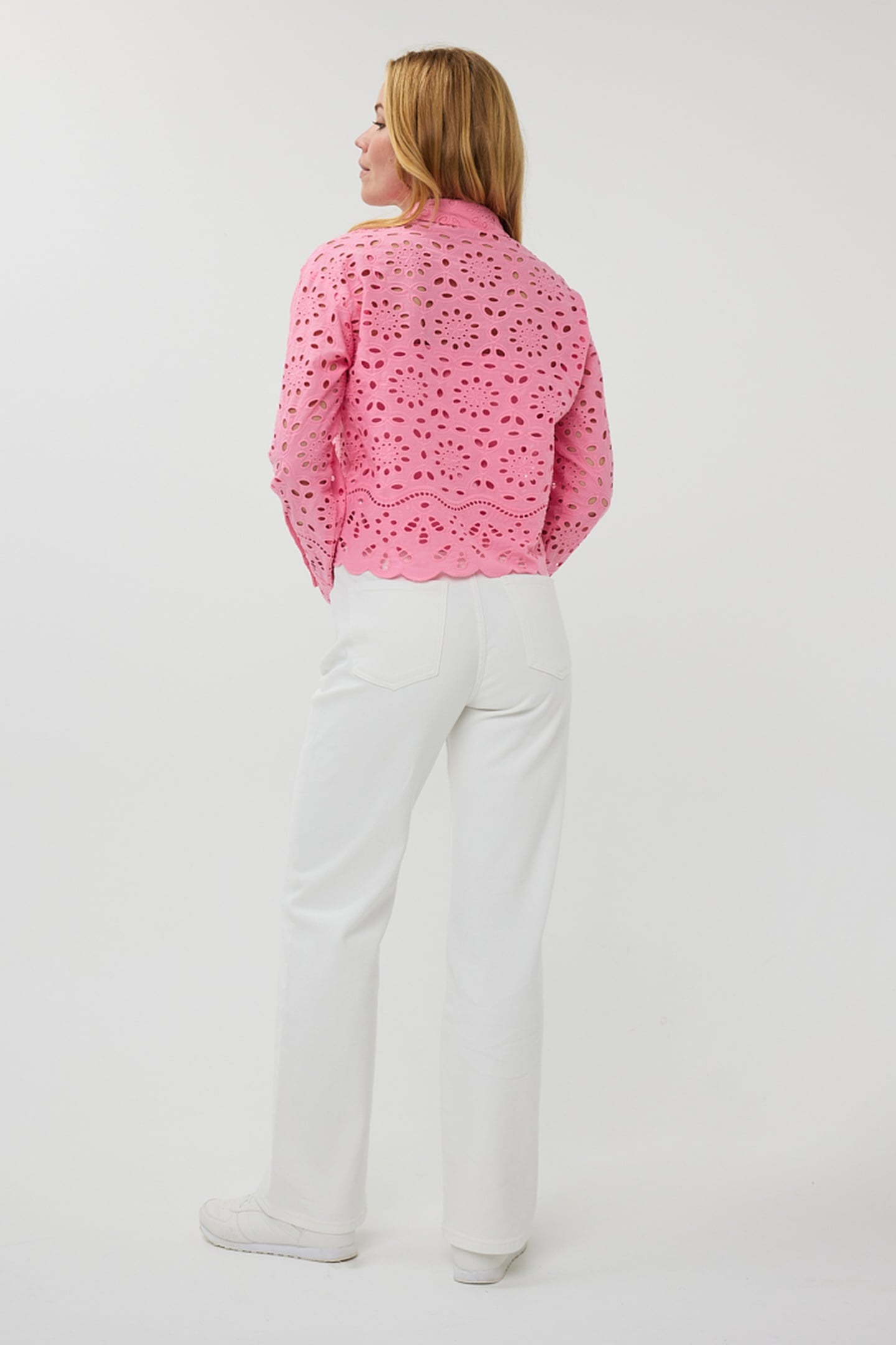 BLOUSE BROIDERY ANGLAISE ROSE 2