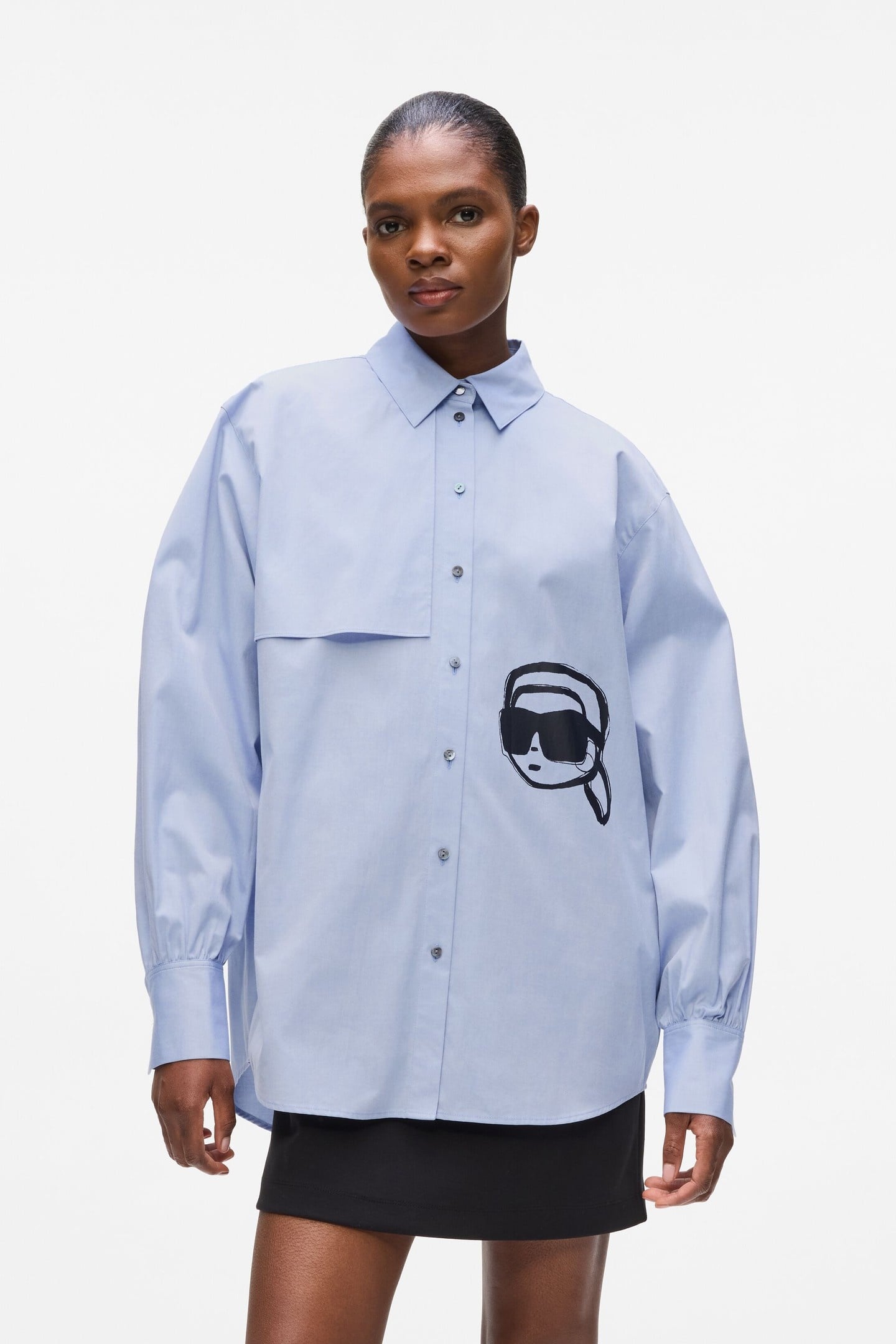 IKON KARL PRINT SHIRT KENTUCKY BLUE 1