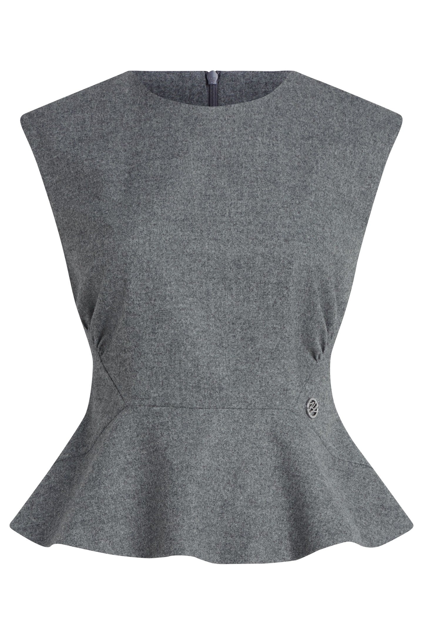 FLANNEL TOP MEDIUM GREY MELANGE 5
