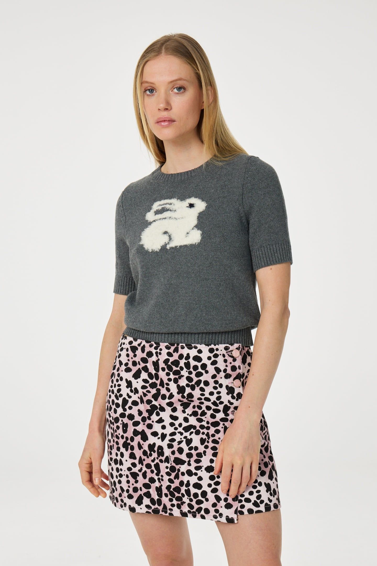 ALICE PULLOVER GREY MELANGE 1