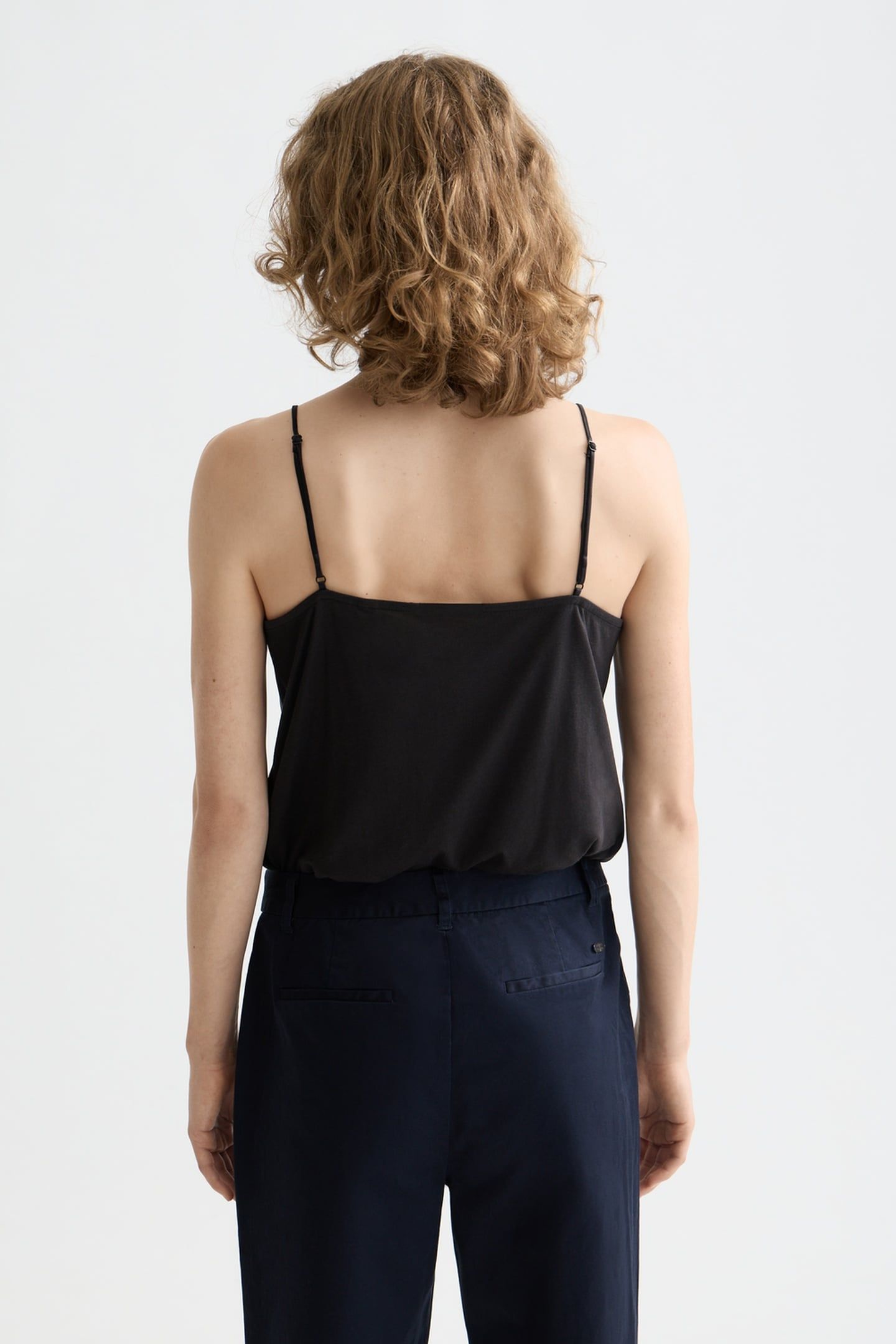 JERSEY WOVEN TANK BLACK 3