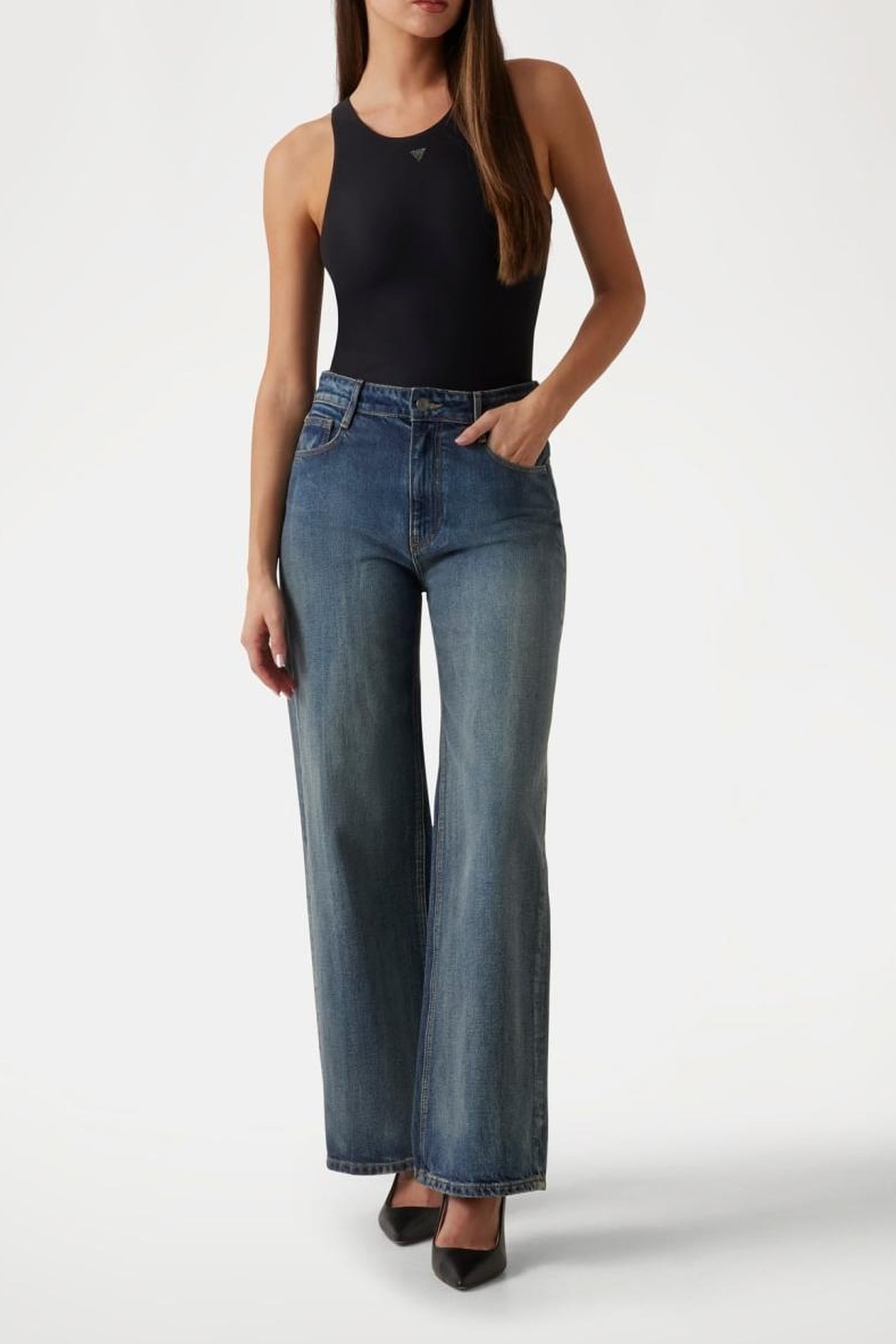 GUESS ECO CLAIR PANT TOKYO GREEN 1