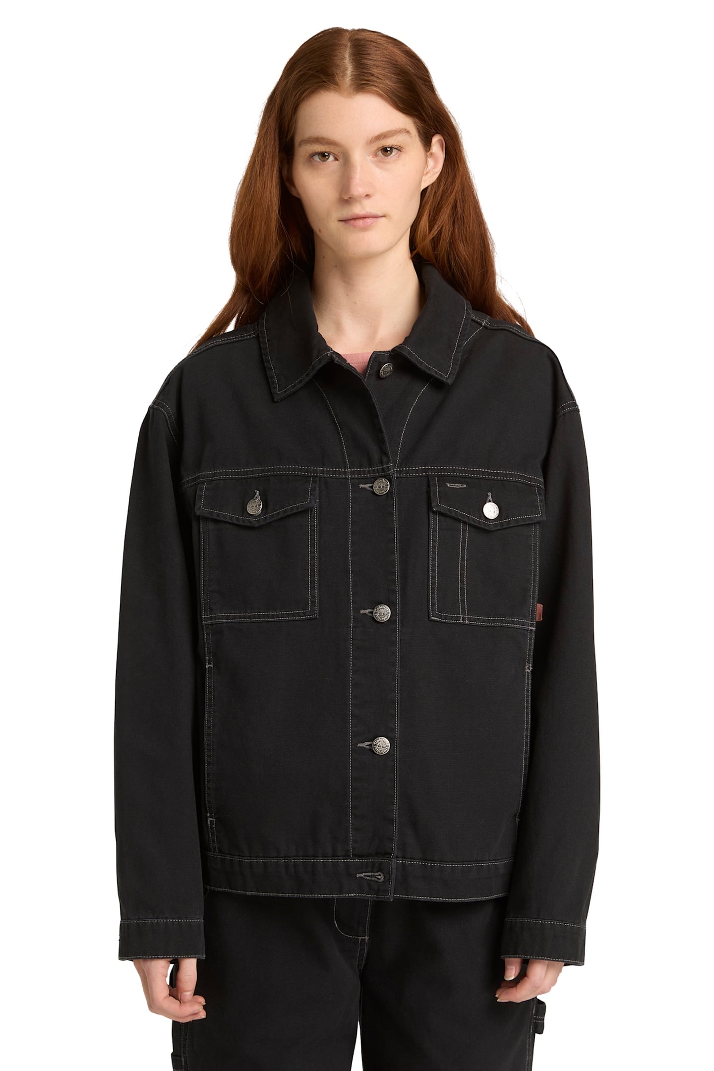 CANVAS TRUCKER JACKET BLACK 2